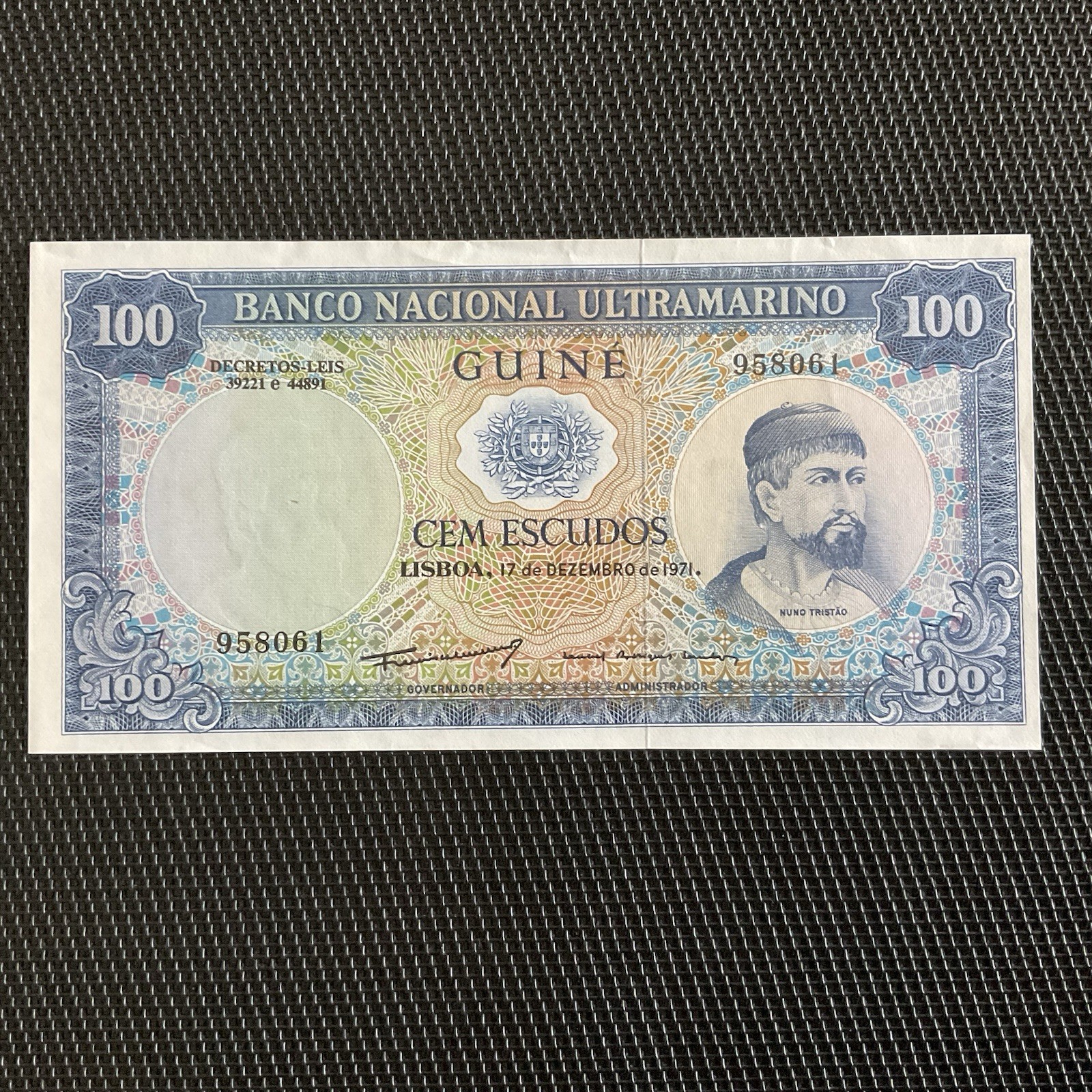 GUINÉE PORTUGAISE: 100 Escudos 17/12/1971, Pick 45a, Sign 5, Pr.NEUF/AUNC 💥