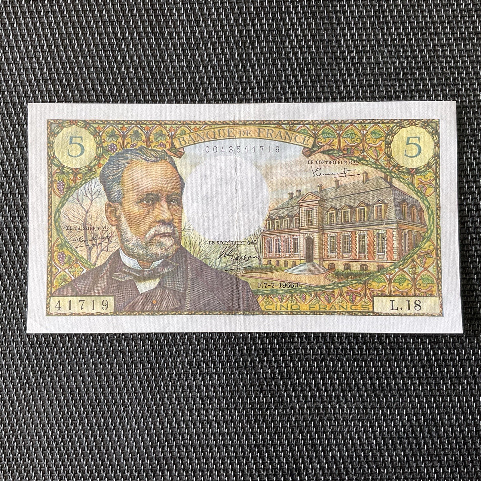 FRANCE: 5 Francs Pasteur 07/07/1966, F61-02, Pr.SUP/aXF 🇫🇷