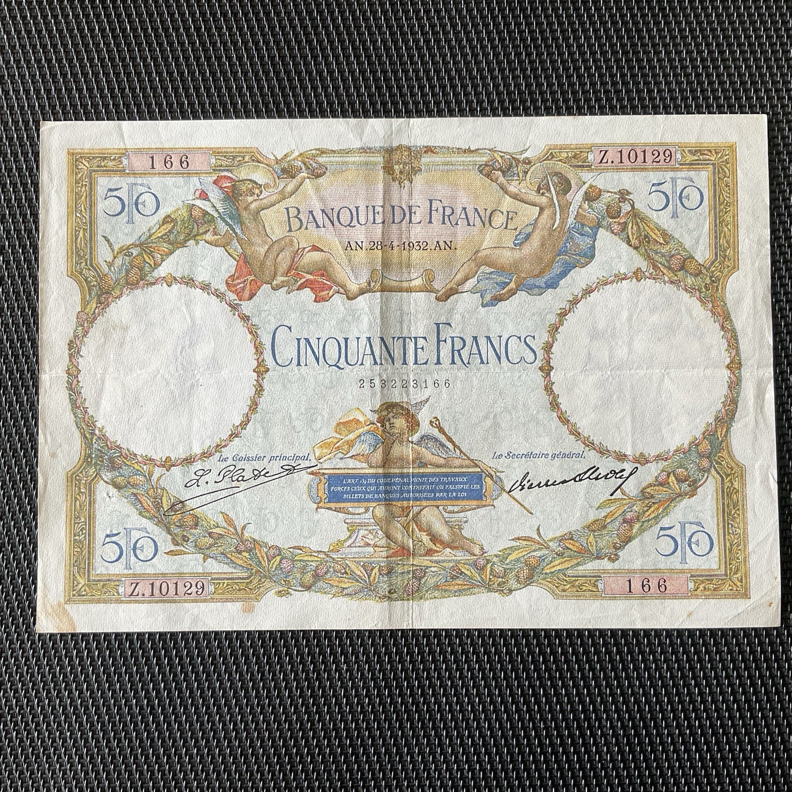 FRANCE: 50 Francs LOM Modifié 28/04/1932, F16-03, TTB/VF 🇫🇷
