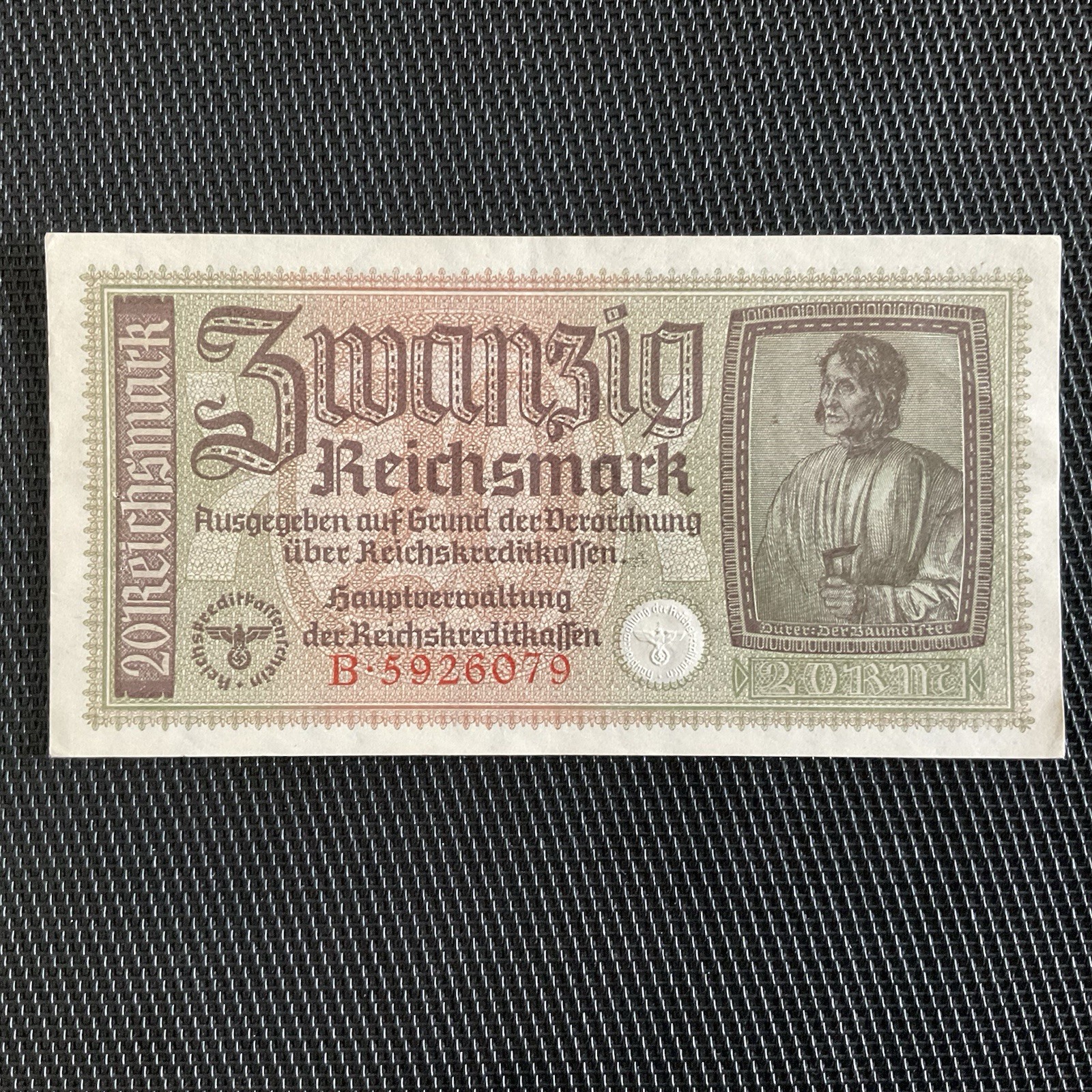 ALLEMAGNE: 20 Reichsmark ND 1940/45, Pick R139, SPL/AU 🌐
