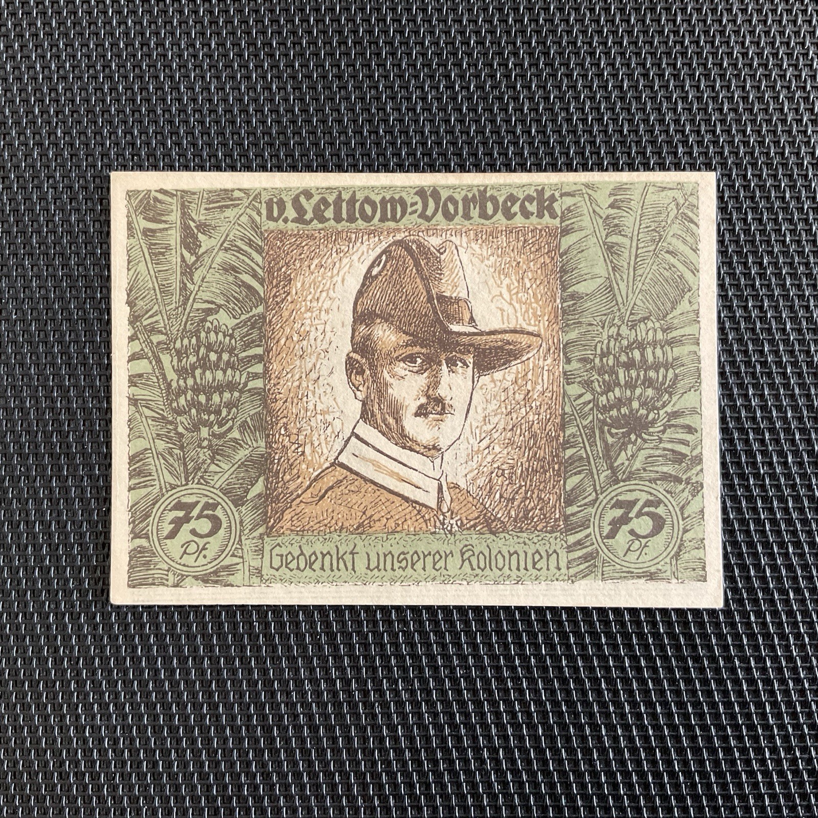 ALLEMAGNE: 75 Pfenning 1921, Lettow Worbeck, German Colony, Pr.NEUF/AUNC 🌐