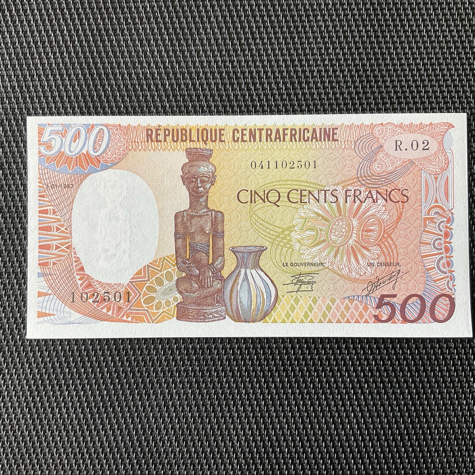 RÉP. CENTRAFRICAINE: 500 Francs 01/01/1987, Pick 14c, NEUF/UNC 💥