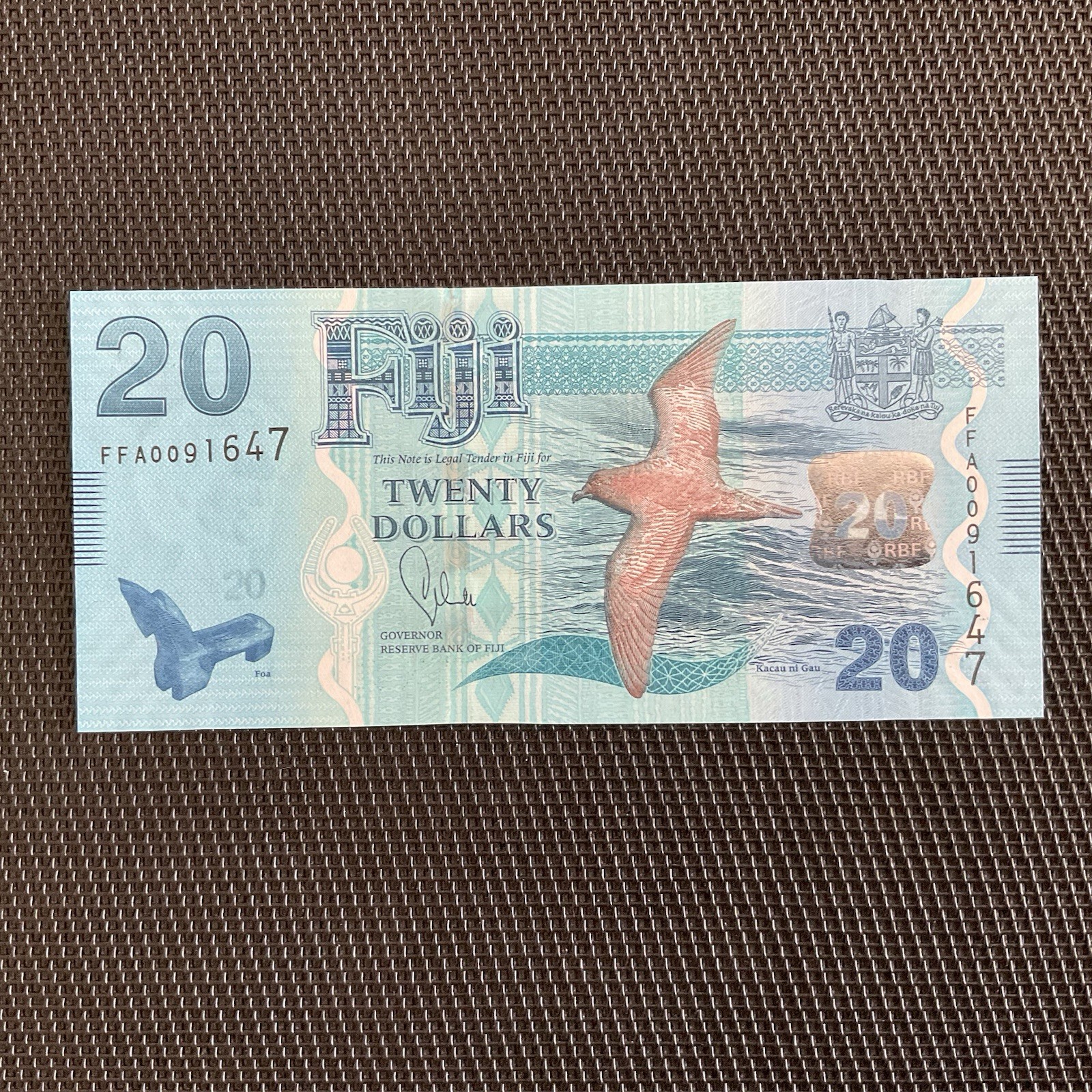 ILES FIDJI: 20 Dollars ND 2012, Pick 117a, NEUF/UNC 🔥
