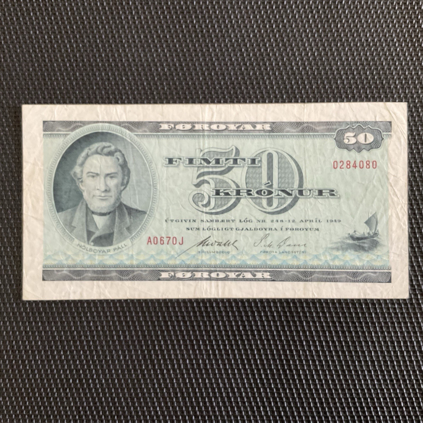 ILES FÉROÉ: 50 Kronur 1967, Pick 16, TTB/VF 🔥