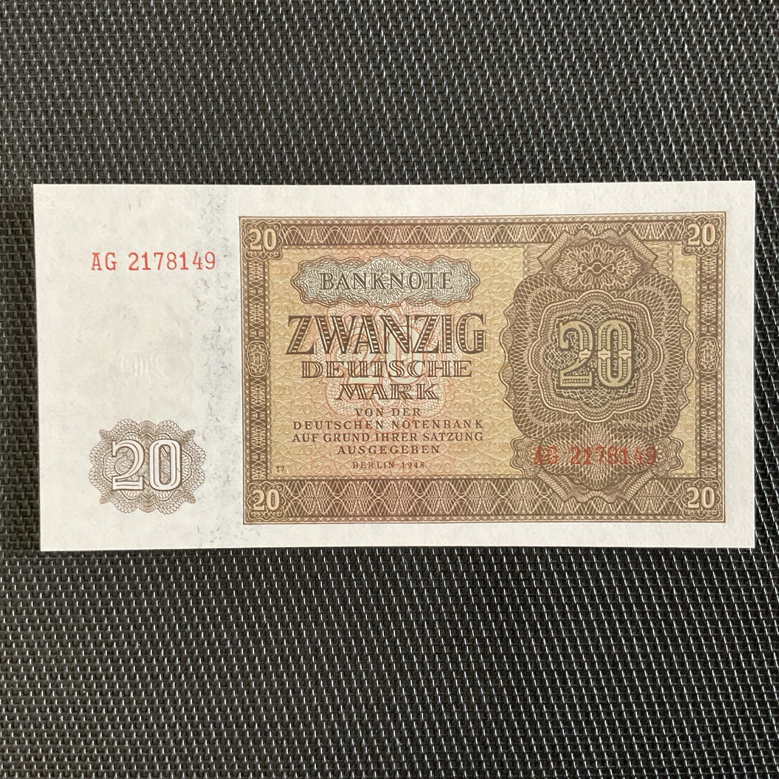 ALLEMAGNE/ RDA : 20 Deutsche Mark 1948, Pick 13b, NEUF/UNC 💥