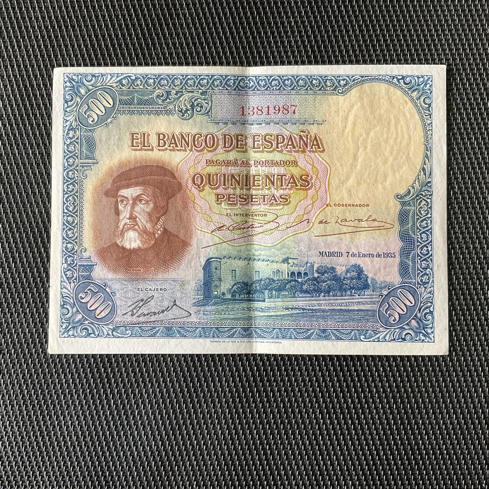 ESPAGNE: 500 Pesetas 07/01/1935, Pick 89, SUP/XF 🔥
