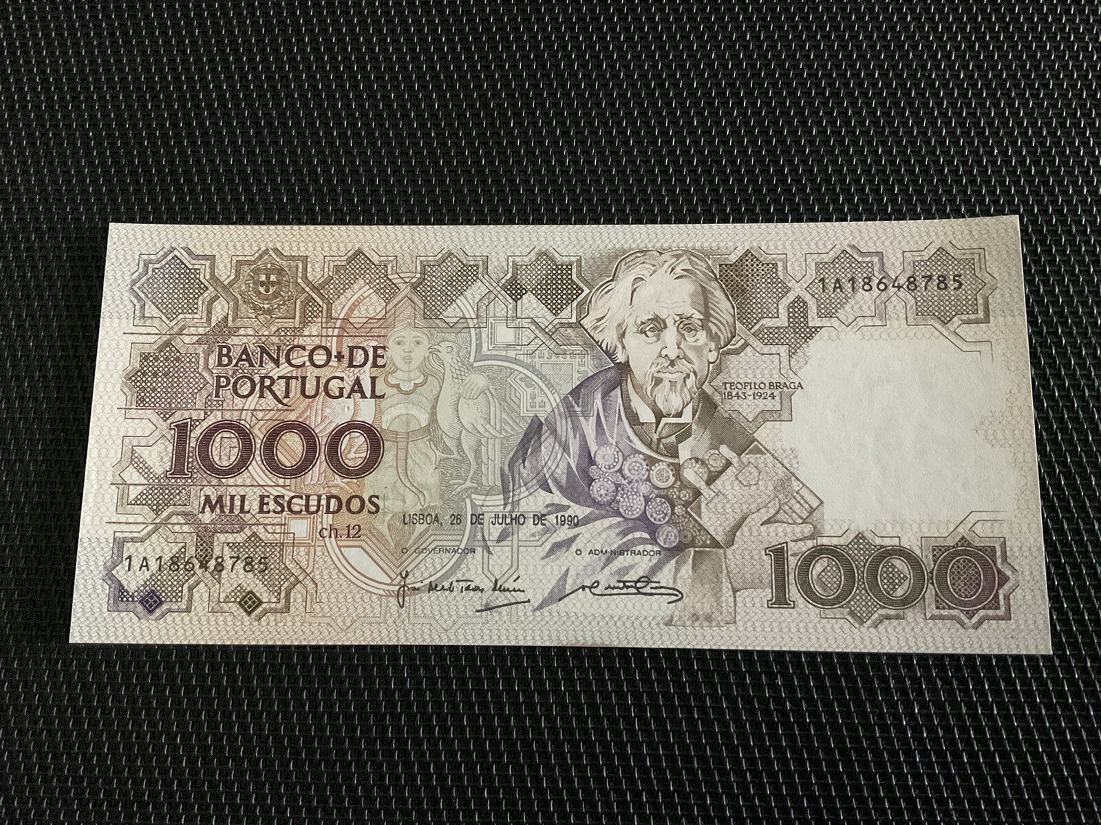 PORTUGAL: 1000 Escudos 26/07/1990, Pick 181g, NEUF/UNC 🔥
