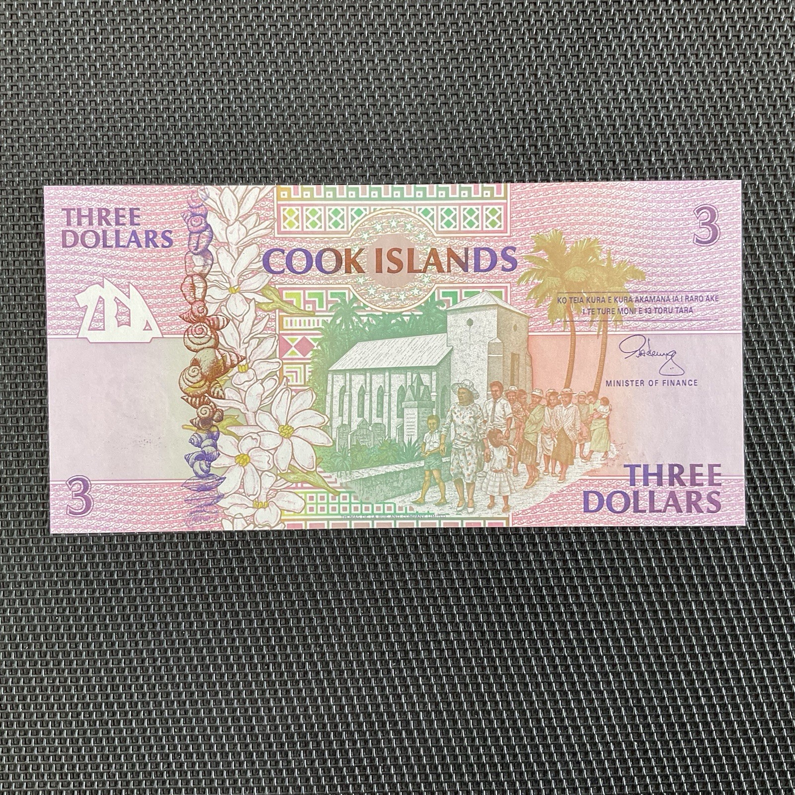 ILES COOK: 3 Dollars ND 1992, Pick 7a, NEUF/UNC 🌐