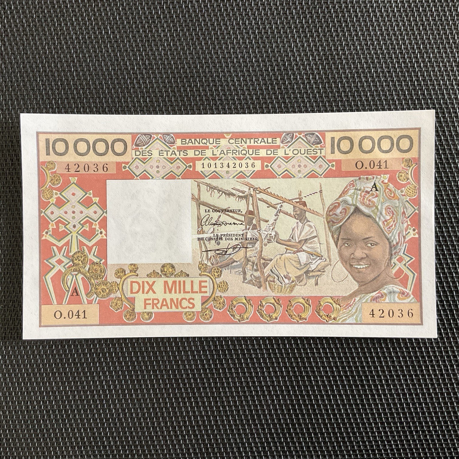 CÔTE D’IVOIRE: 10 000 Francs ND 1989, BCEAO, Pick 109Ai, NEUF/UNC 🔥