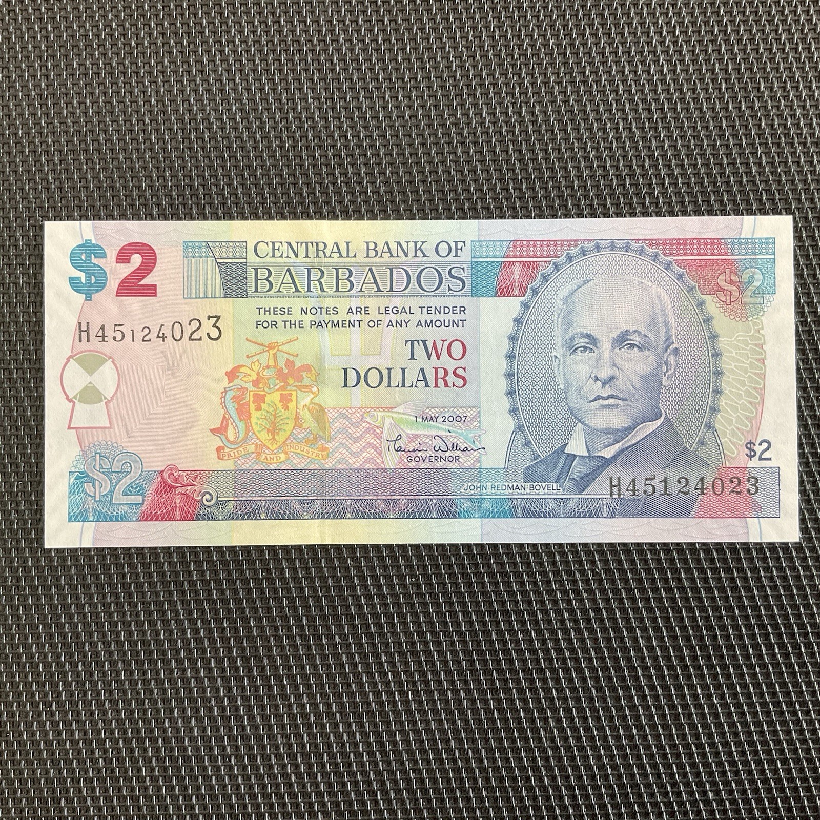 BARBADES: 2 Dollars ND 2000, Pick 60, NEUF/UNC 🌐