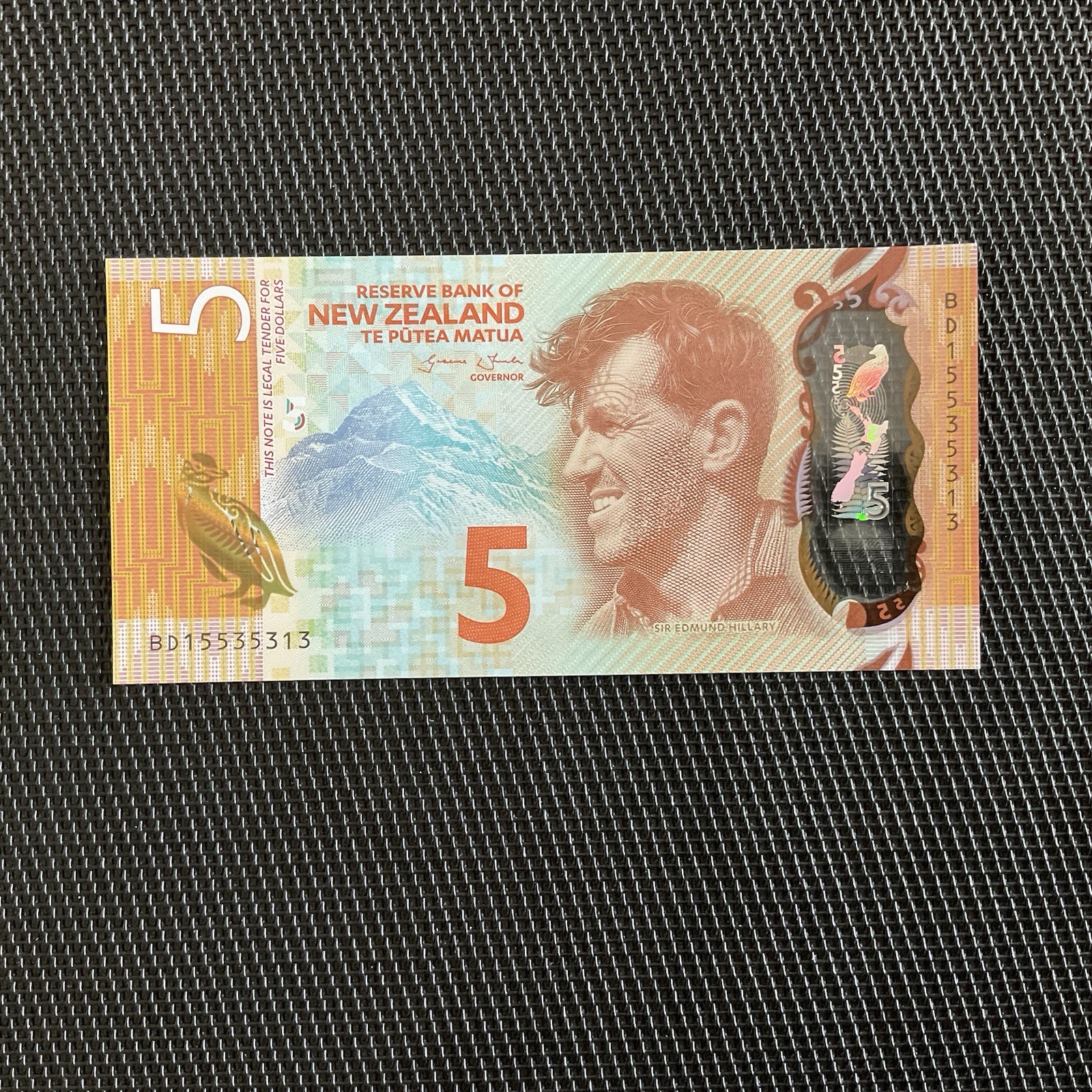 NOUVELLE ZÉLANDE: 5 Dollars 2015, Polymère, Pick 191, NEUF/UNC 💥