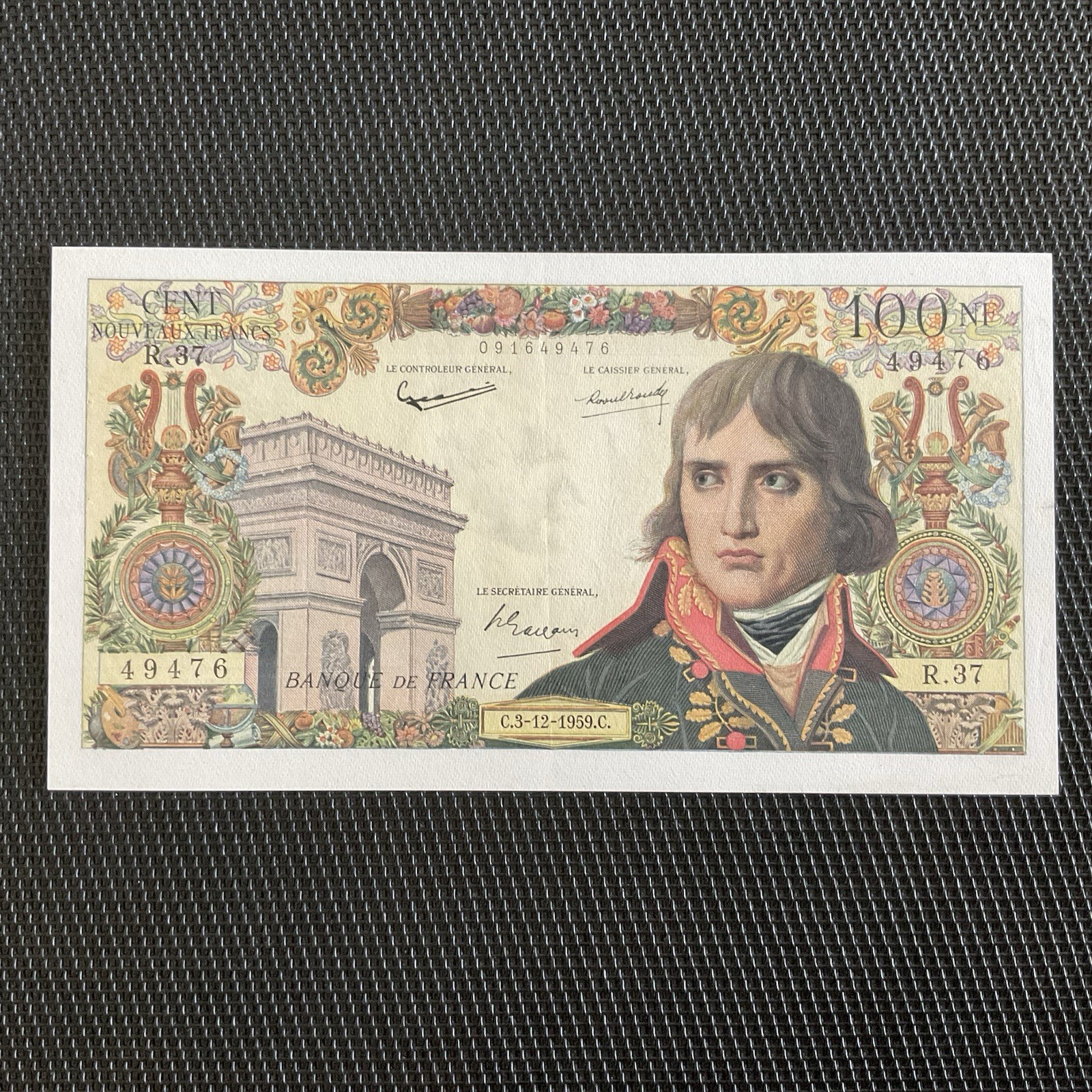 FRANCE: 100NF Bonaparte 03/12/1959, F59-04, SUP/XF 🇫🇷