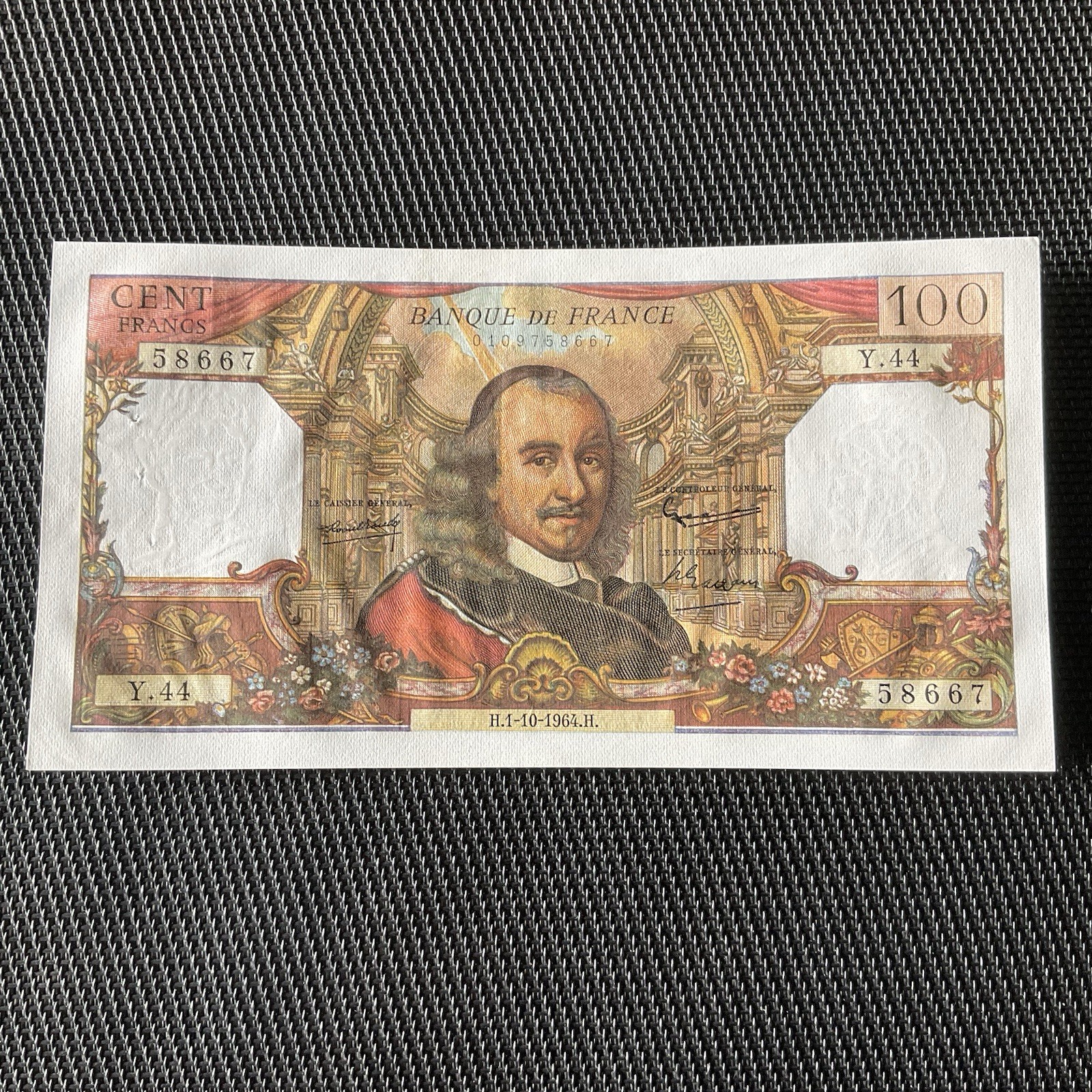 FRANCE: 100 Francs Corneille 01/10/1964, F65-04, SPL/AU 🇫🇷