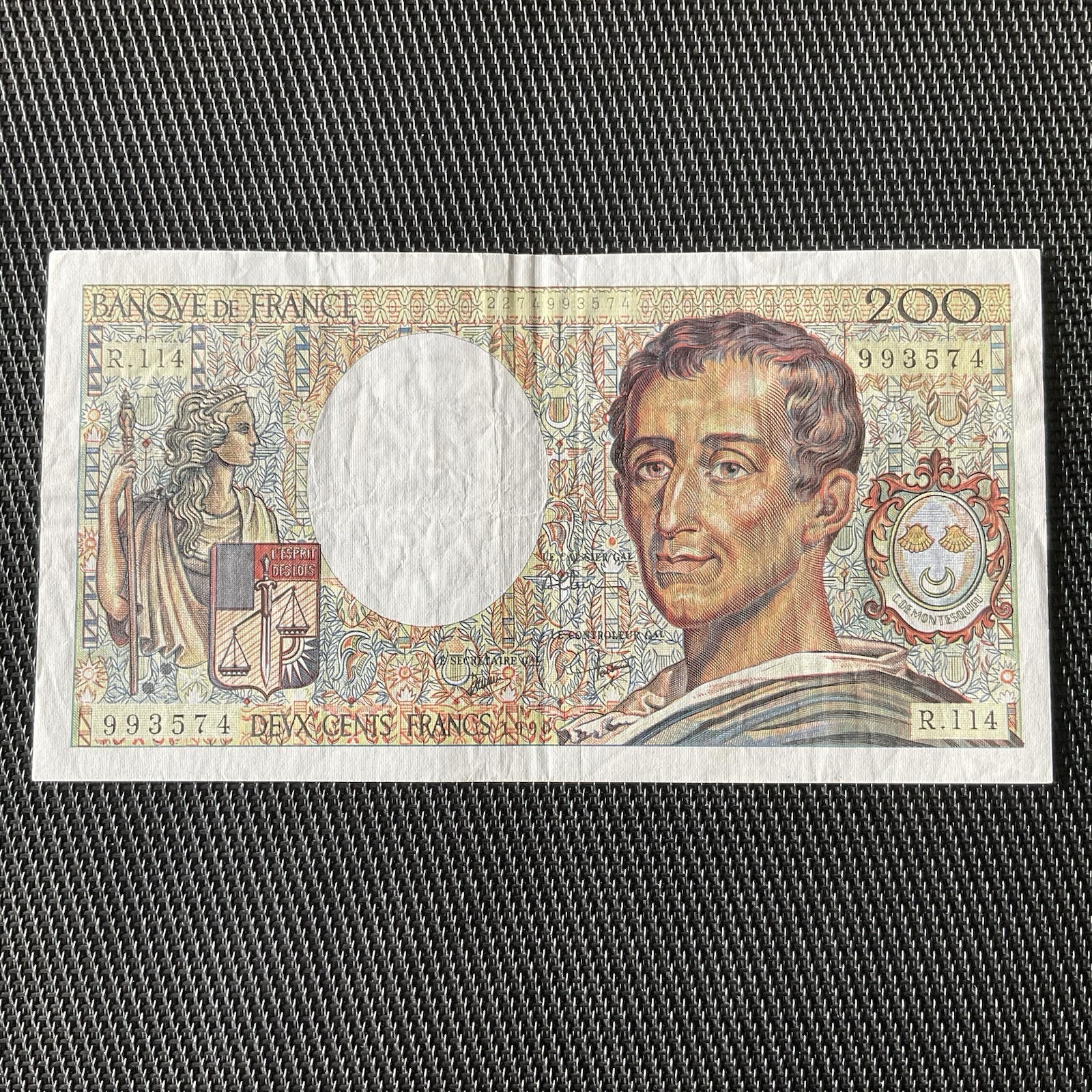 FRANCE: 200 Francs Montesquieu 1990, F70-10c, TTB/VF 🇫🇷