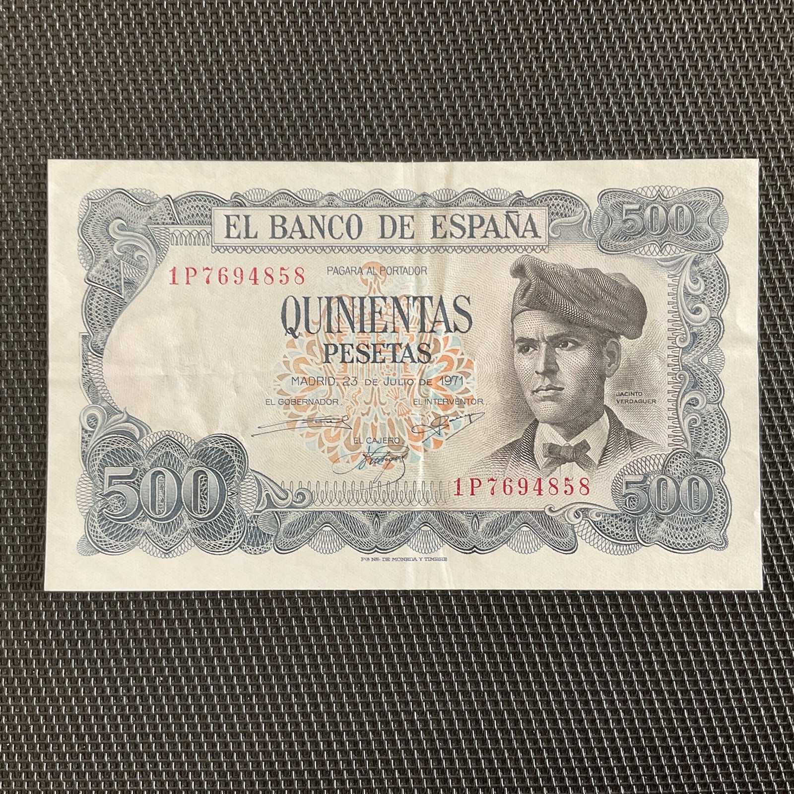ESPAGNE: 500 Pesetas 23/07/1971, Pick 153a, TTB+/VF+ 💥