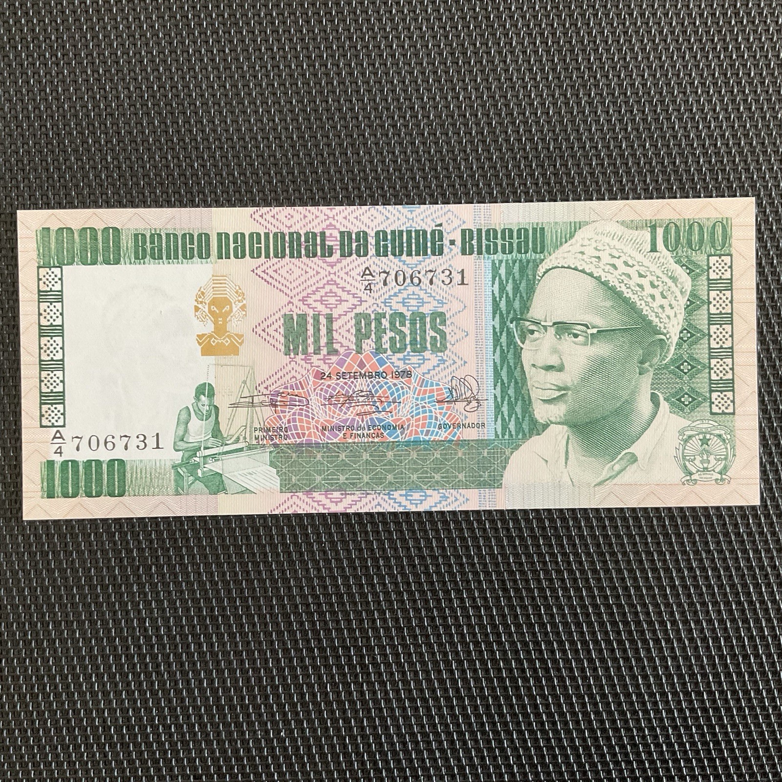 GUINÉE BISSAU: 1000 Pesos 24/09/1978, Pick 8b, NEUF/UNC 🌐