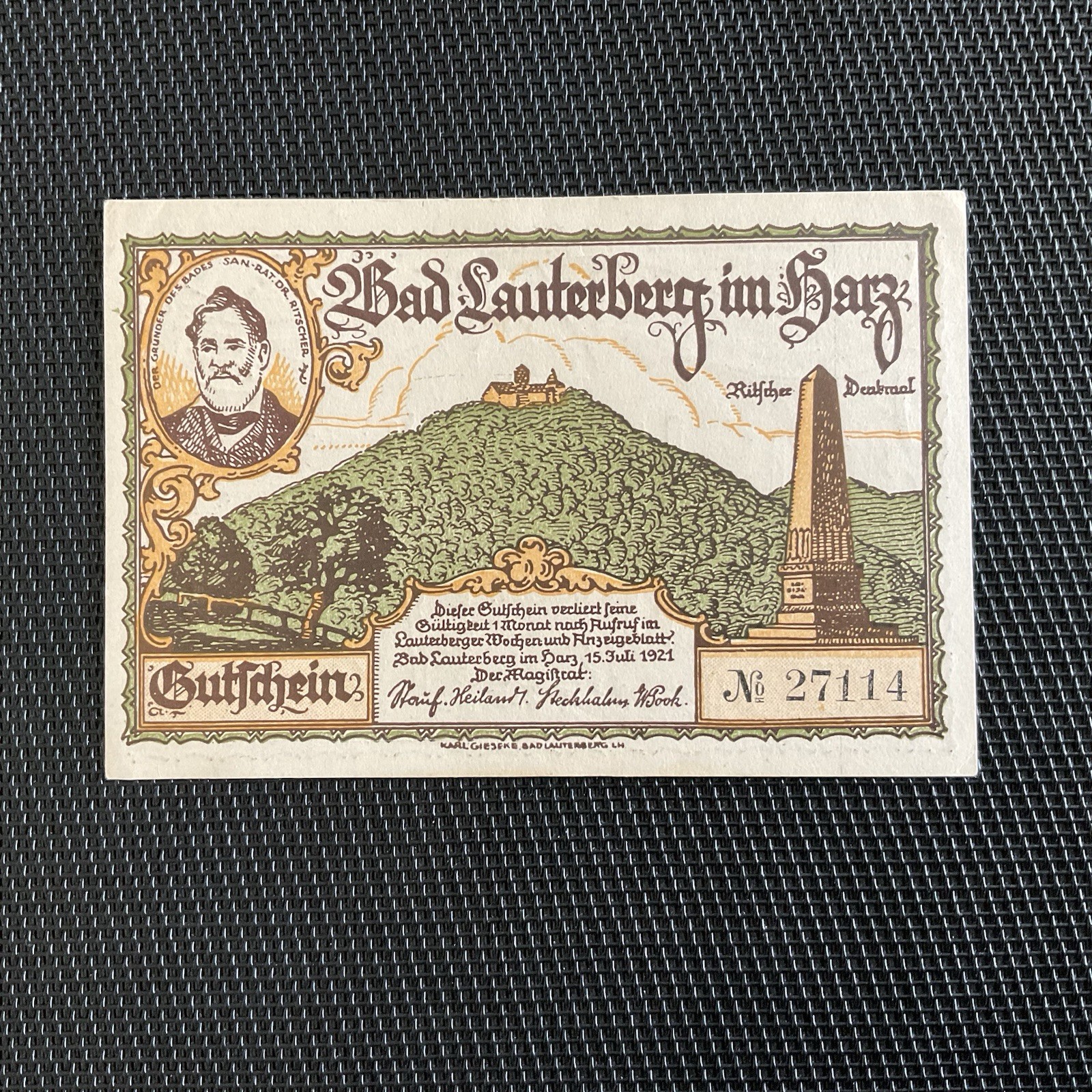 ALLEMAGNE: 300 Pfenning 1921, Bad Lauterberg, SPL/AU 💥