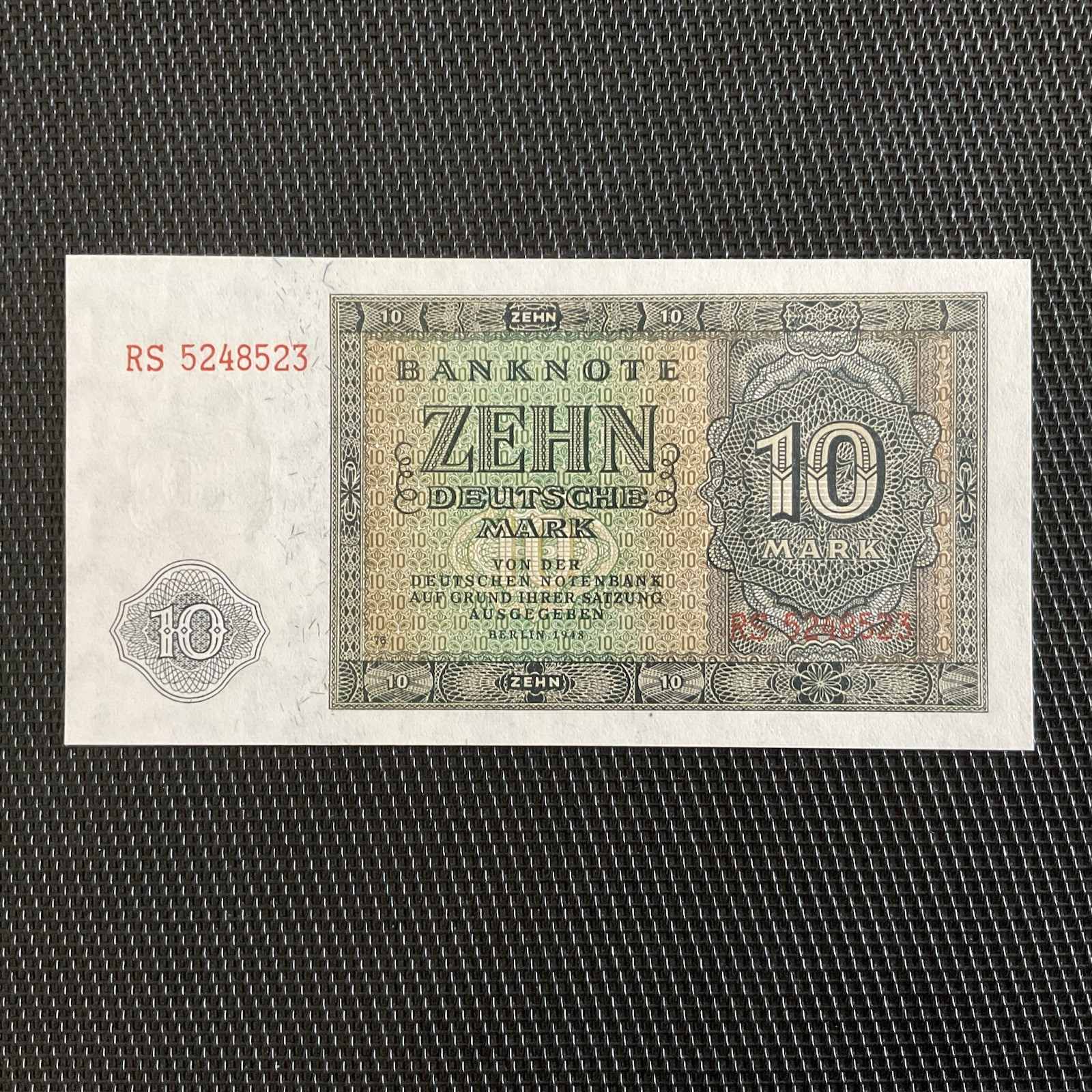 ALLEMAGNE DE L’EST: 10 Deutsche Mark 1948, Pick 12b, NEUF/UNC 🌐