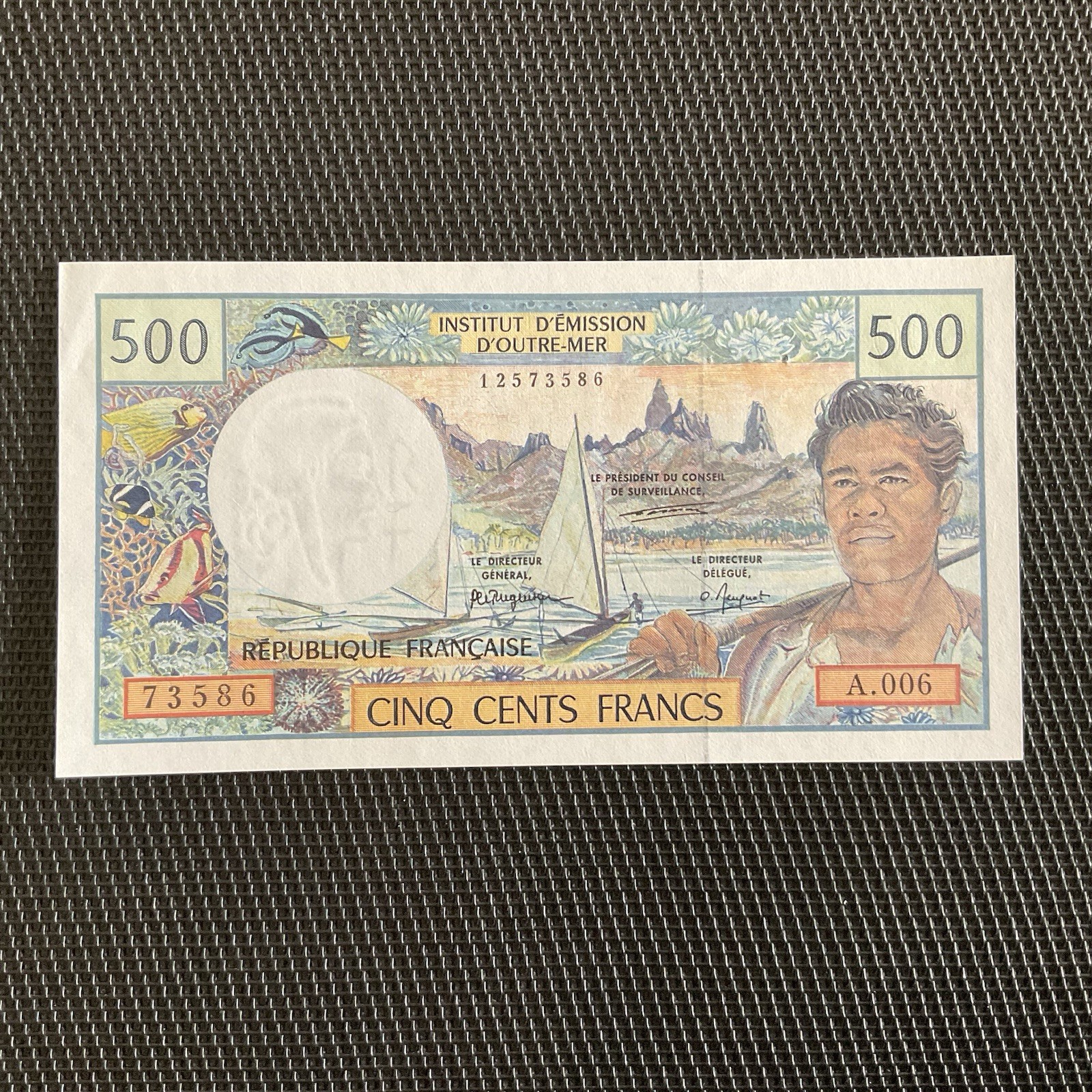 POLYNÉSIE FRANÇAISE: 500 Francs ND 1992/95, Pick 1b, SPL/AU 🌐