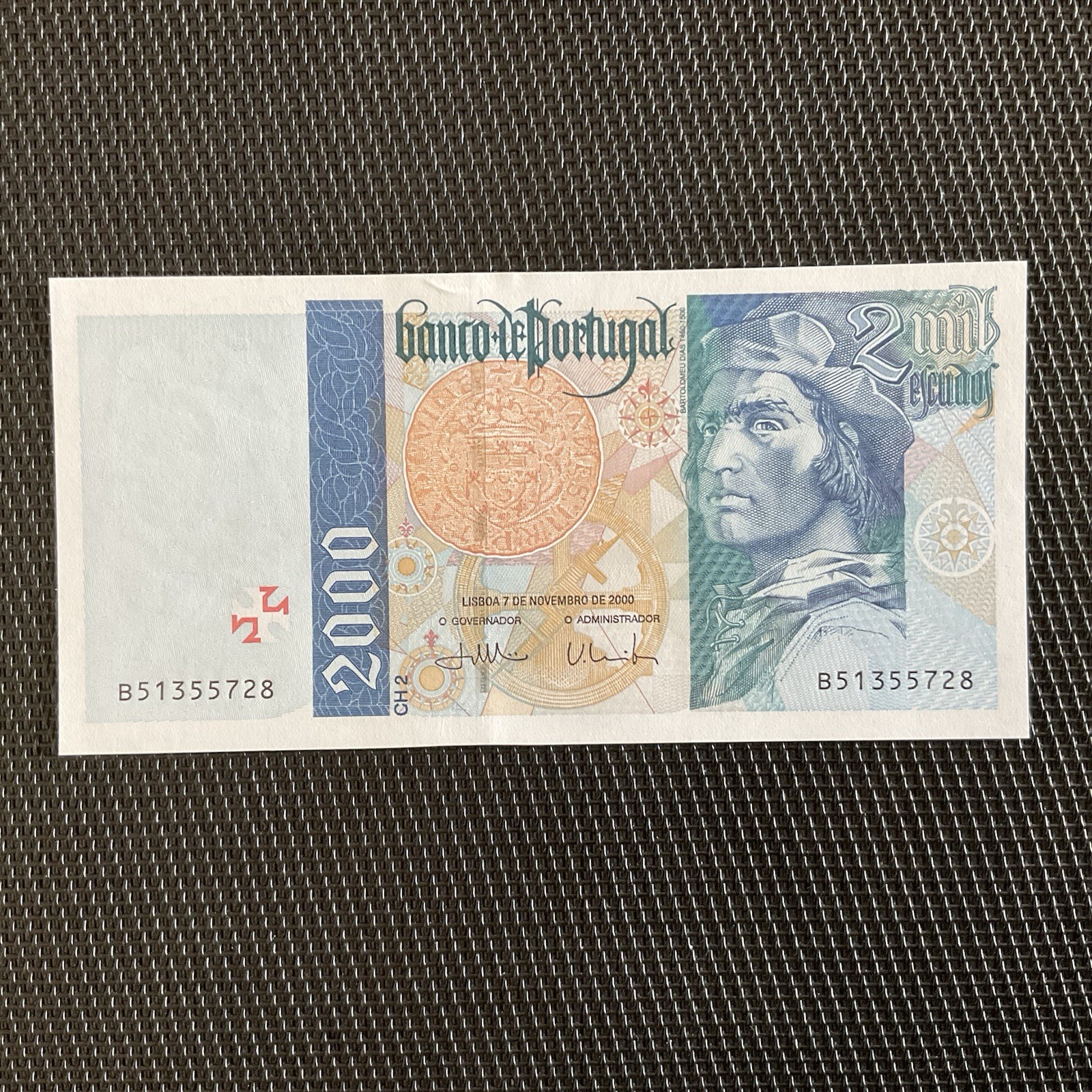 PORTUGAL: 2000 Escudos 07/11/2000, Pick 189d Sign 1, NEUF/UNC 🔥
