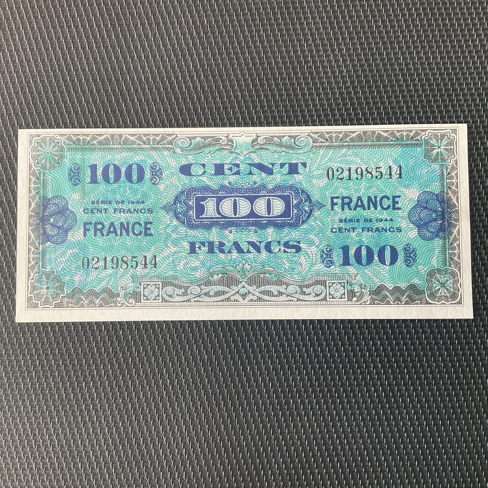 FRANCE: 100 Francs « France » 1945, Sans Série, VF25-01, Pr.NEUF/AUNC 🇫🇷