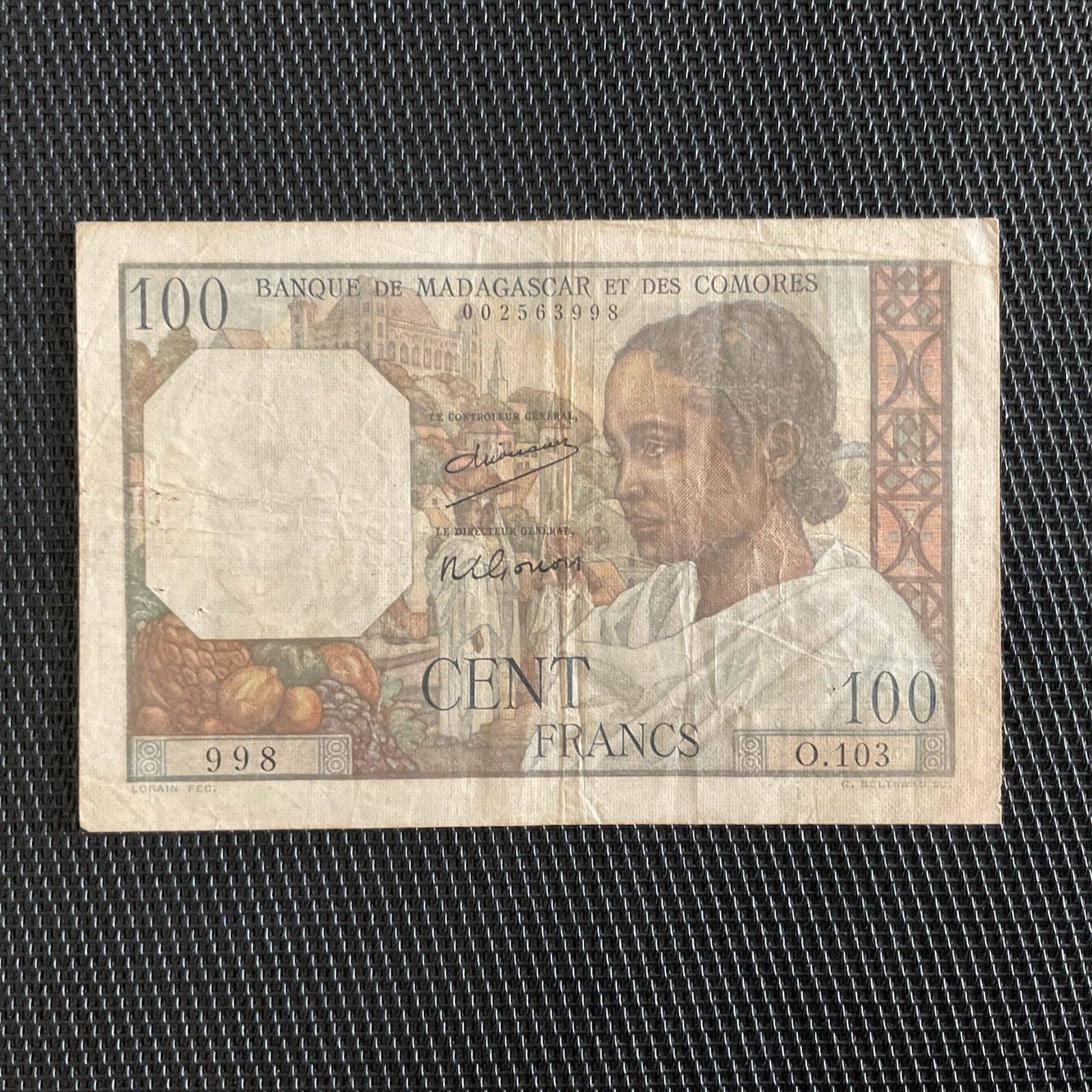 MADAGASCAR: 100 Francs ND 1950, Pick 46a, Joli TB/F 🔥