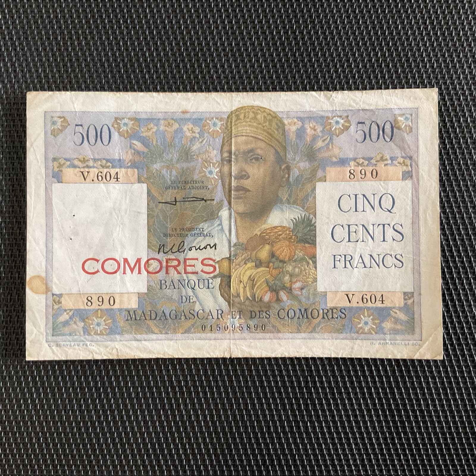 COMORES: 500 Francs 1960, Pick 4b, TB+/F+ 💥