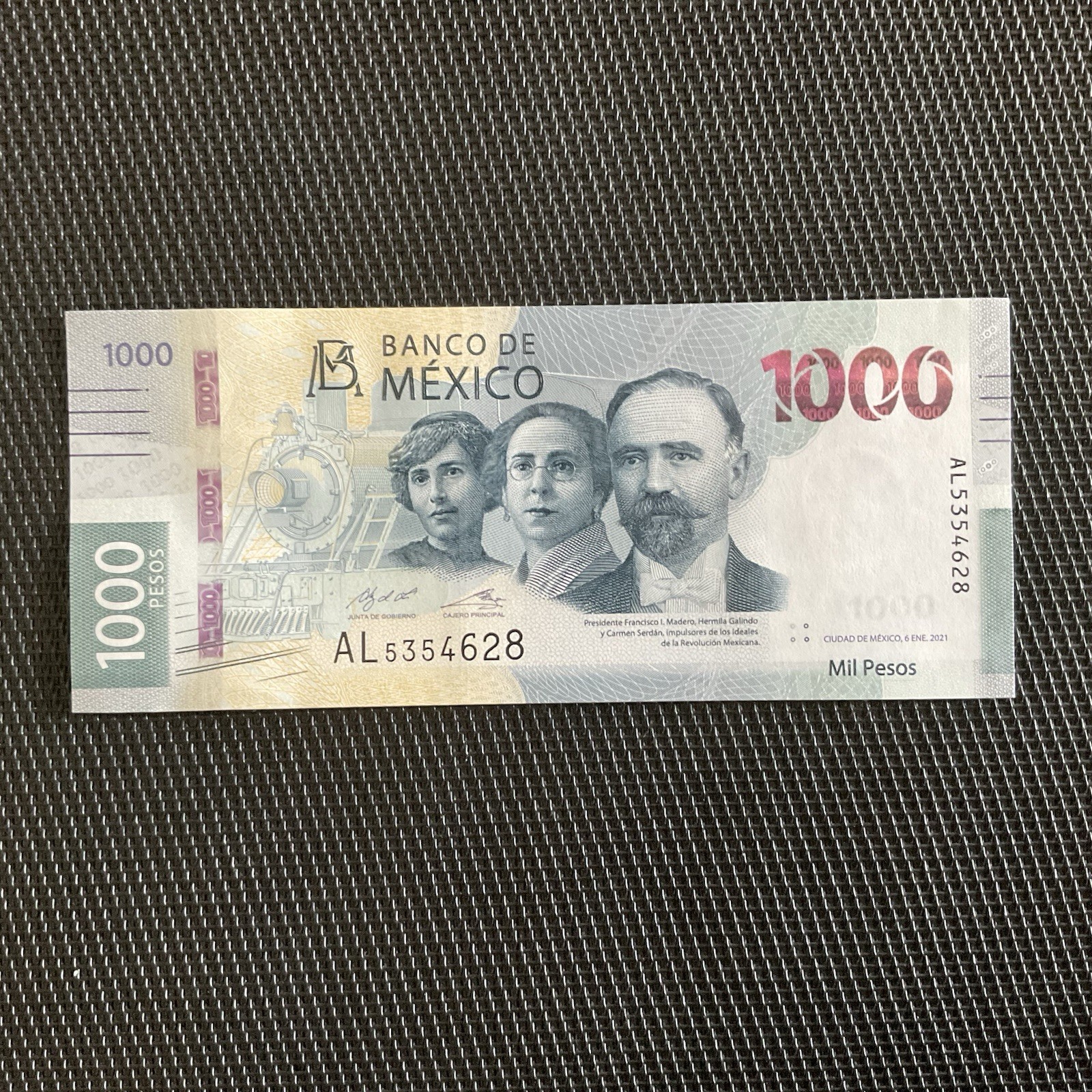 MEXIQUE: 1000 Pesos 06/01/2021, Pick 137 Sign 3, NEUF/UNC 💥