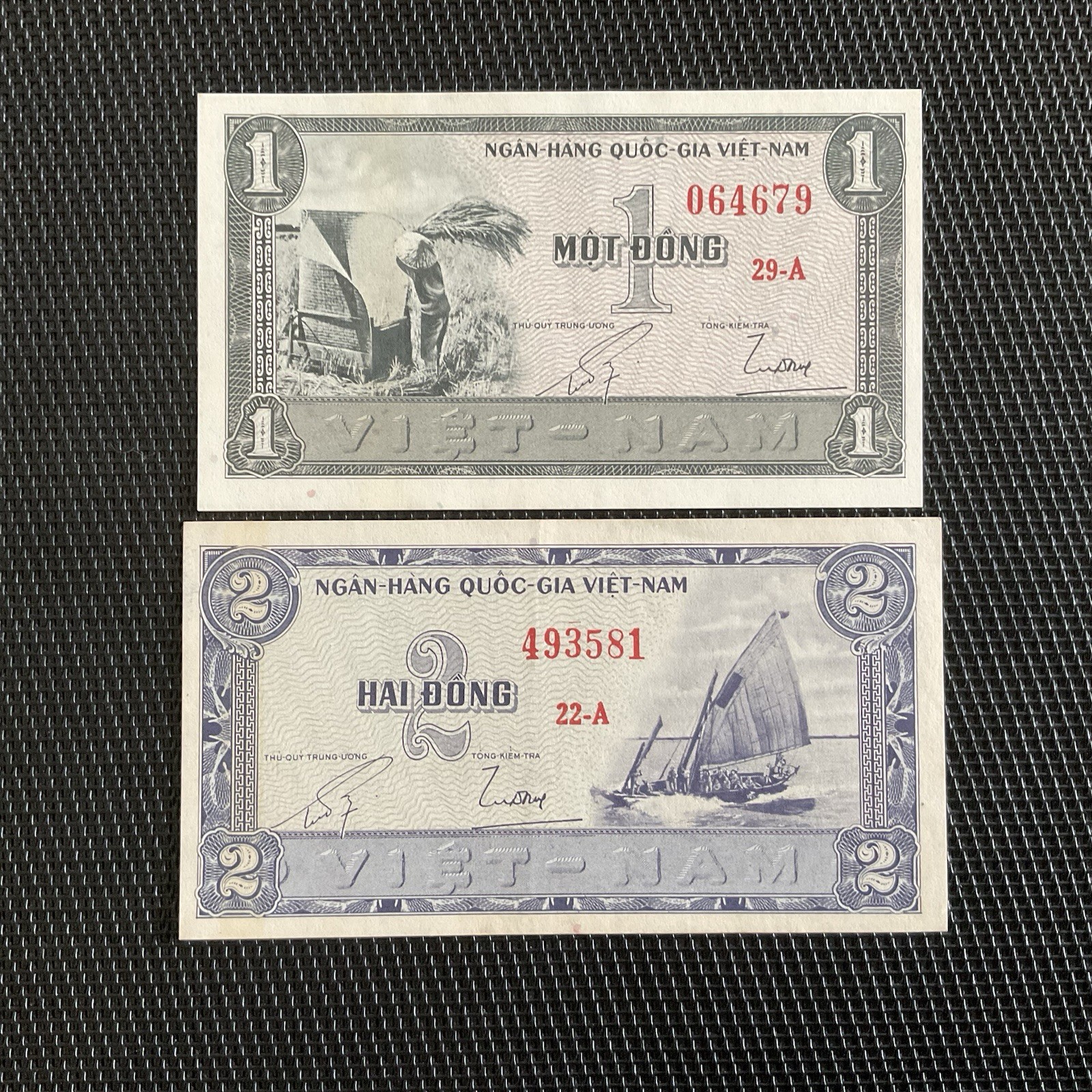 SUD VIETNAM: 1 et 2 Dong 1955, Pick 11/12, Pr.NEUFS/AUNC 💥