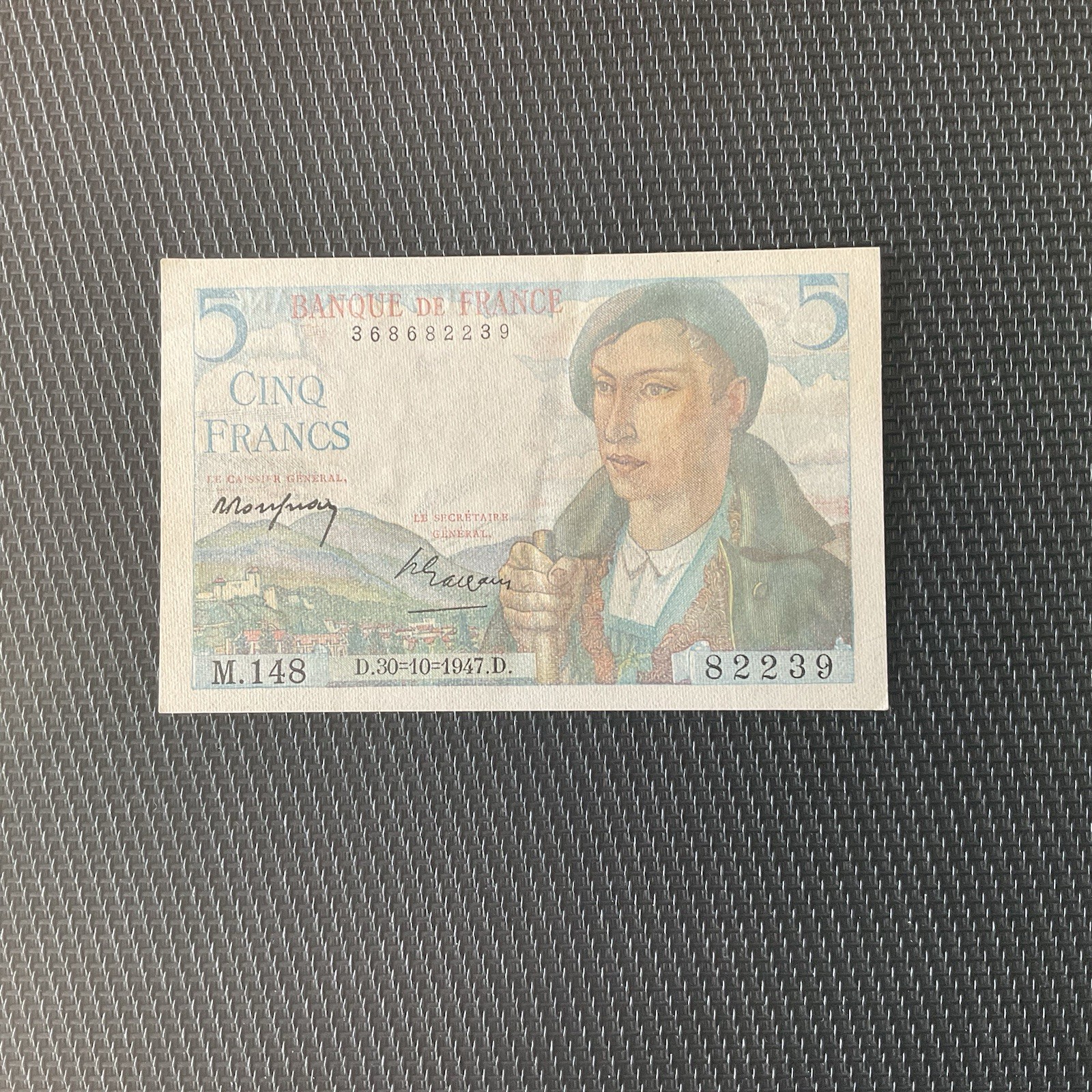 FRANCE: 5 Francs Berger 30/10/1947, F05-07, SPL/AU 🇫🇷