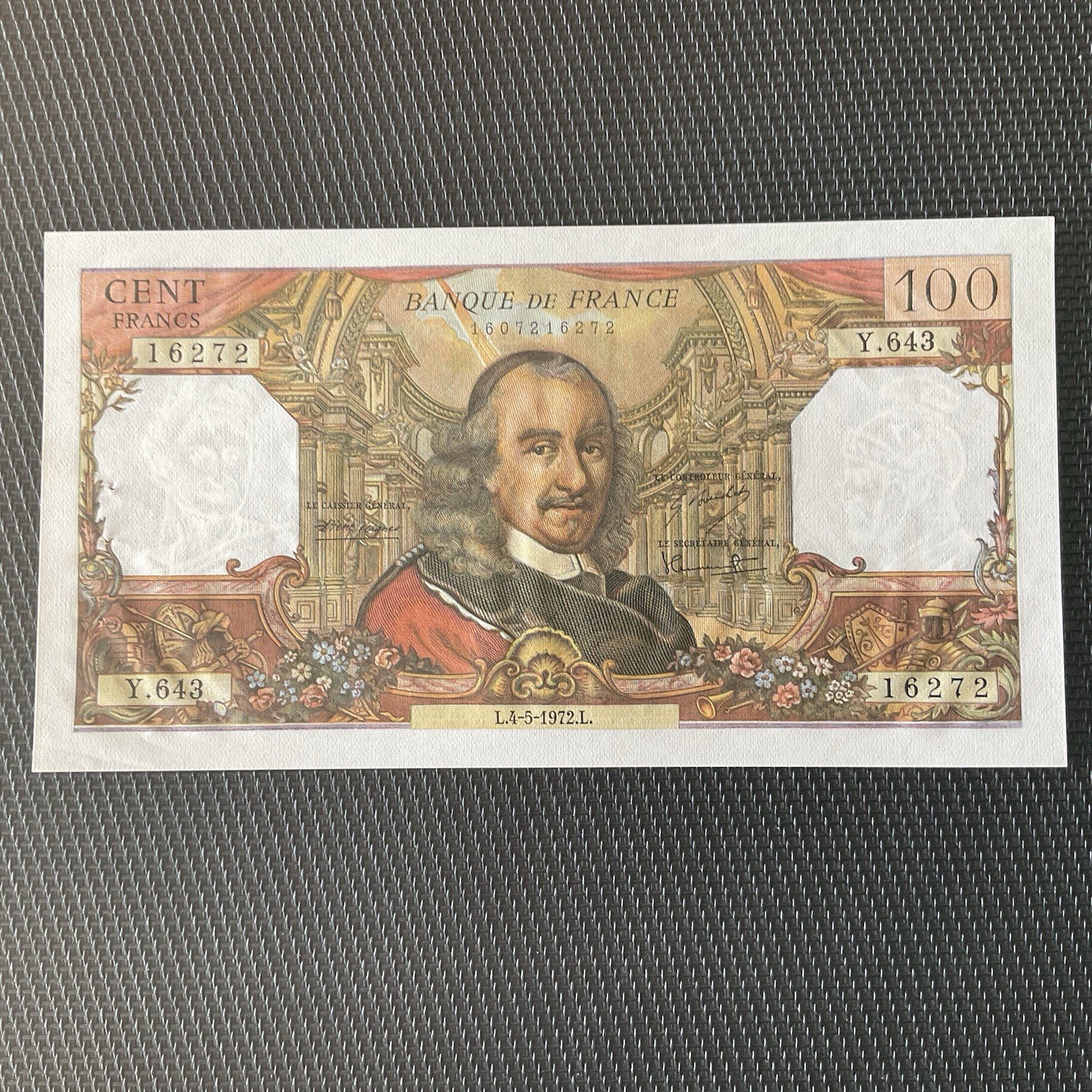 FRANCE: 100 Francs Corneille 04/05/1972, F65-39, SPL/AU 🇫🇷