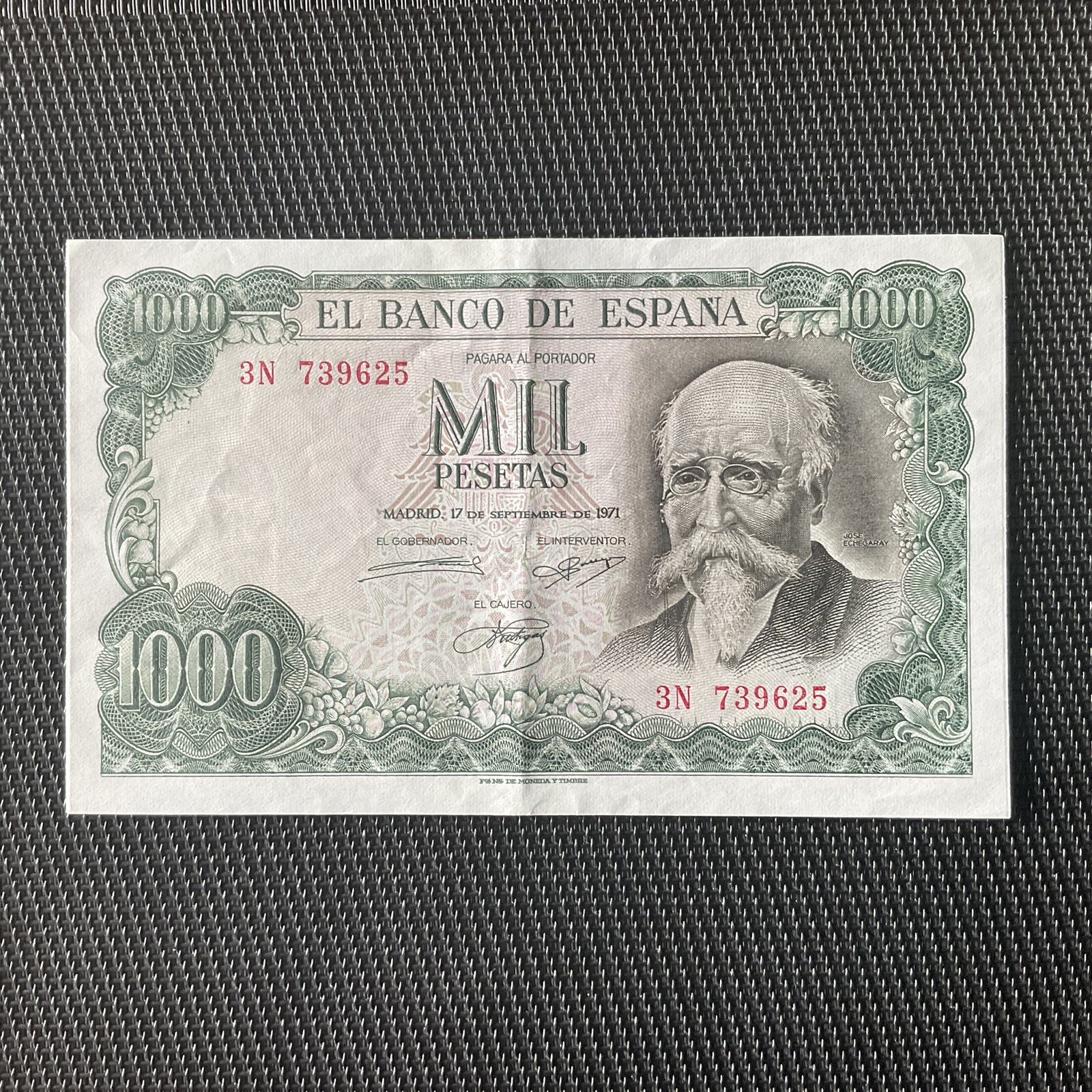 ESPAGNE: 1000 Pesetas 17/09/1971, Commémoratif, Pick 154, SUP+/XF+ 🔥