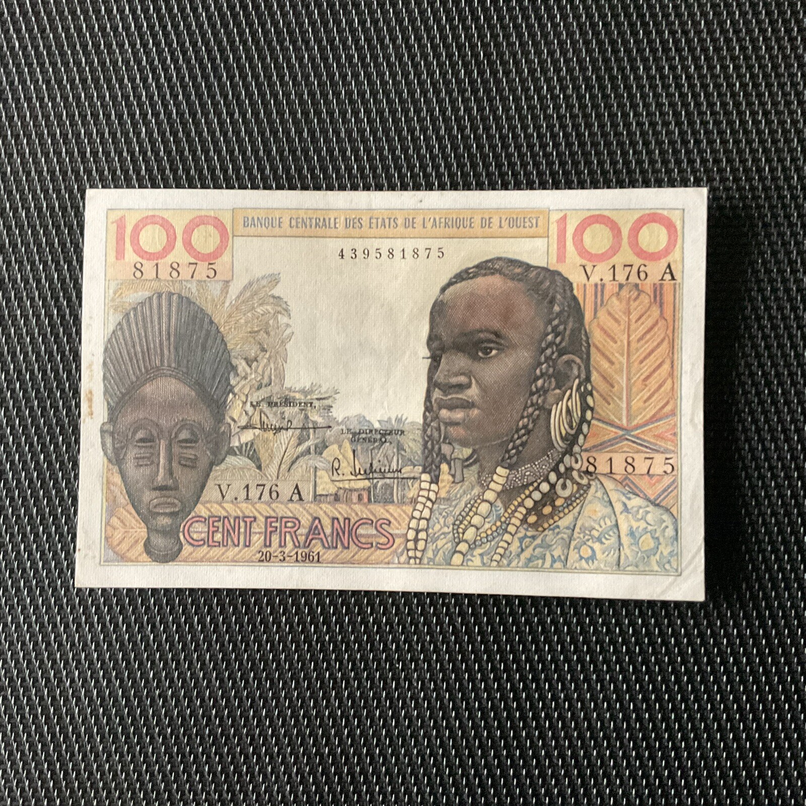 CÔTE D’IVOIRE: 100 Francs 20/03/1961, BCEAO, Pick 101Aa, SUP+/XF+ 🔥