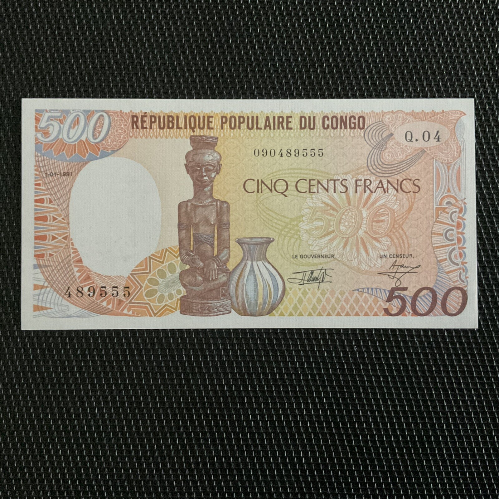 CONGO: 500 Francs 01/01/1991, Pick 8d, NEUF/UNC 🔥