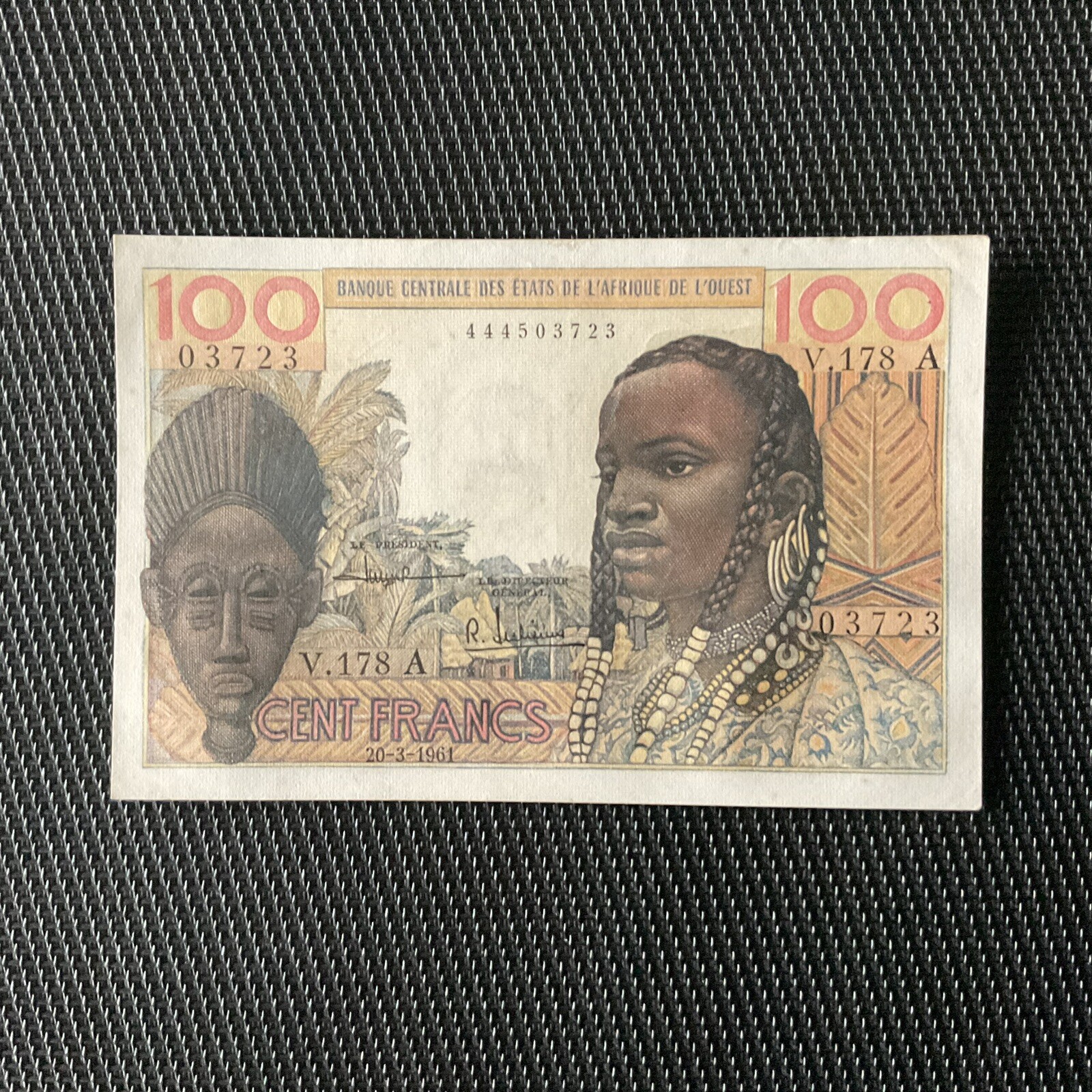 CÔTE D’IVOIRE: 100 Francs 20/03/1961, BCEAO, Pick 101Aa, SPL/AU 🔥
