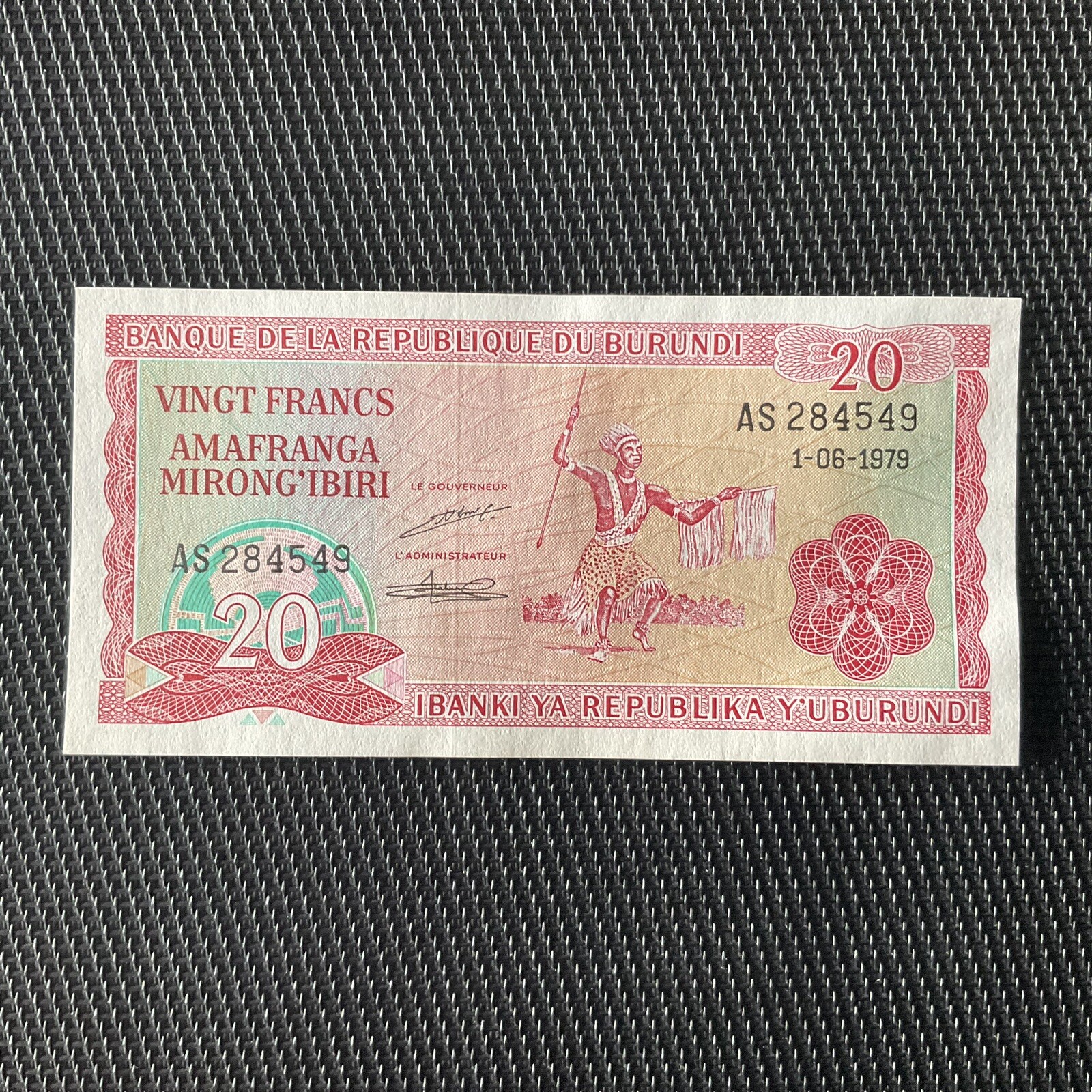 BURUNDI: 20 Francs 01/06/1979, Pick 79a, SPL/AU 💥