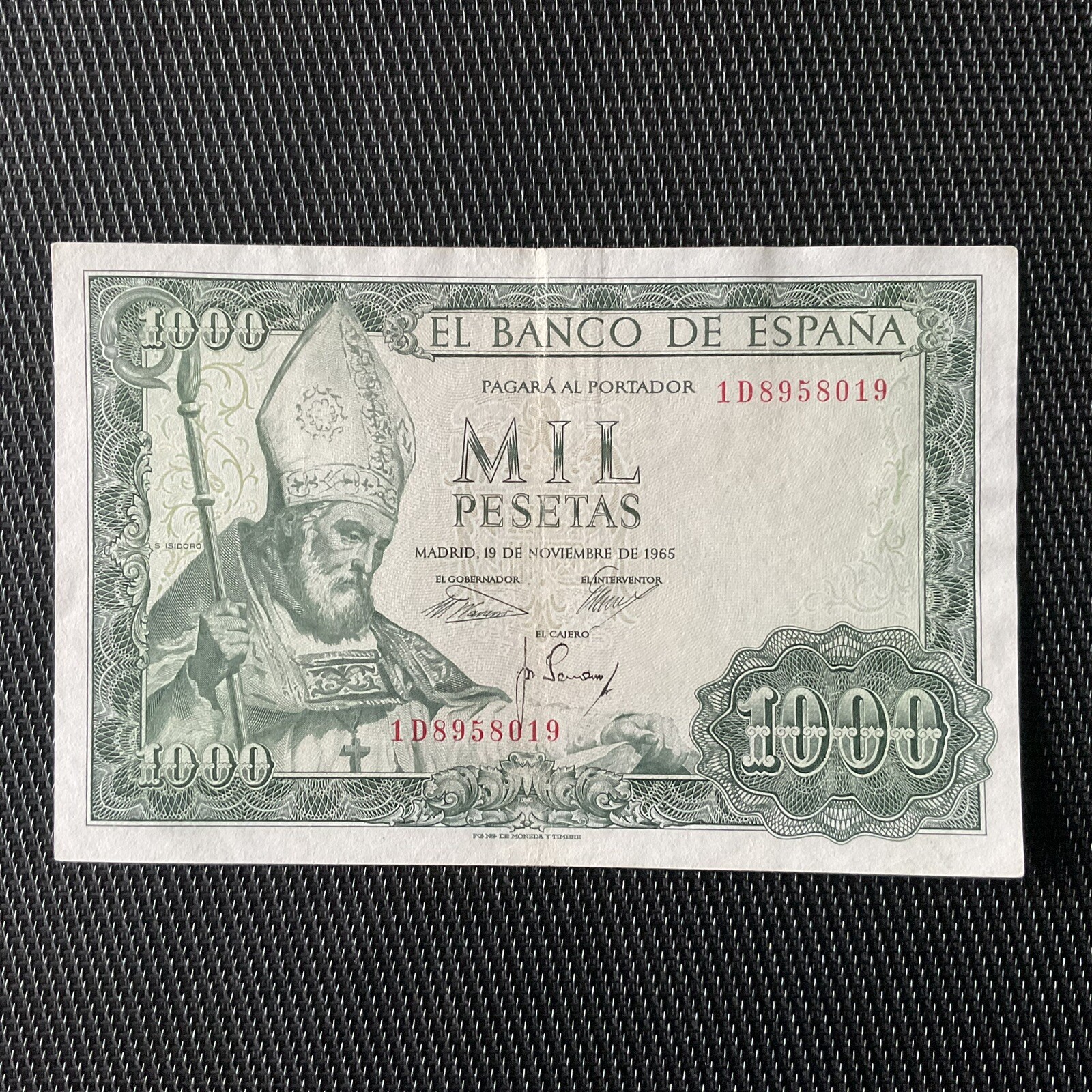 ESPAGNE: 1000 Pesetas 19/11/1965, Pick 151, SUP/XF 💥