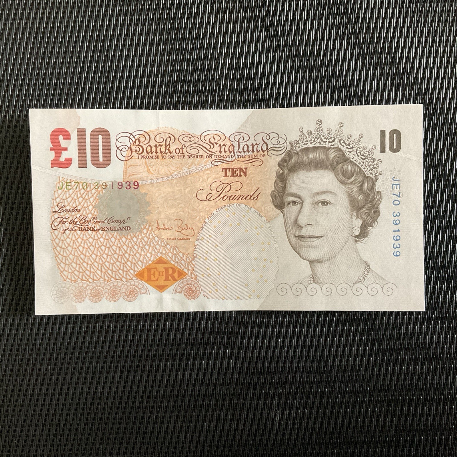 ROYAUME UNI: 10 Pound ND 2000, Pick 389c, Pr.NEUF/AUNC 🌐