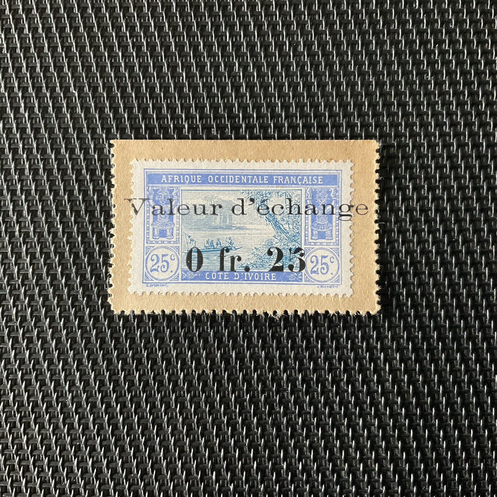 AFRIQUE OCC FRANÇAISE: 25 Cts 1920, Monnaie Timbre, Pick 6, Pr.NEUF/AUNC🔥