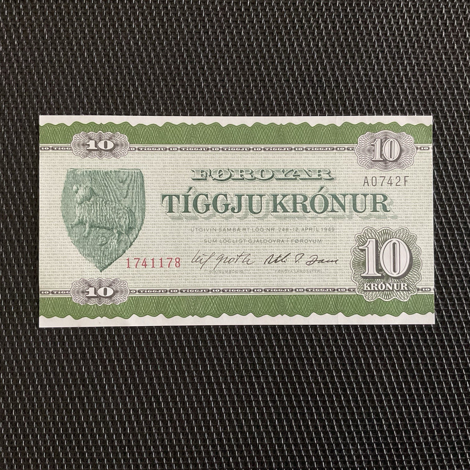 ÎLES FÉROÉ: 10 Kronur 1974, Pick 18a, NEUF/UNC 🔥