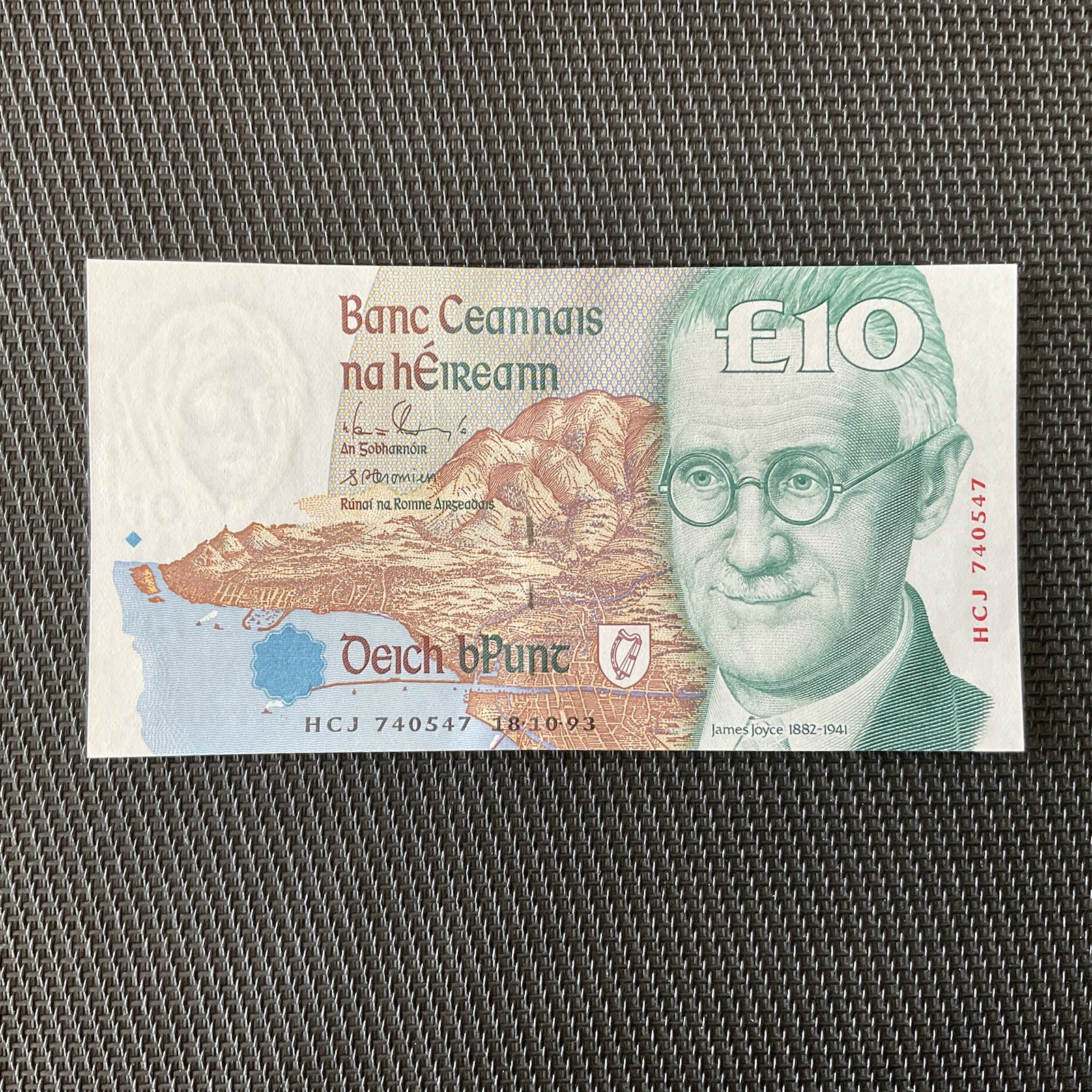 IRLANDE: 10 Pounds 18/10/1993, Pick 76a, NEUF/UNC 💥
