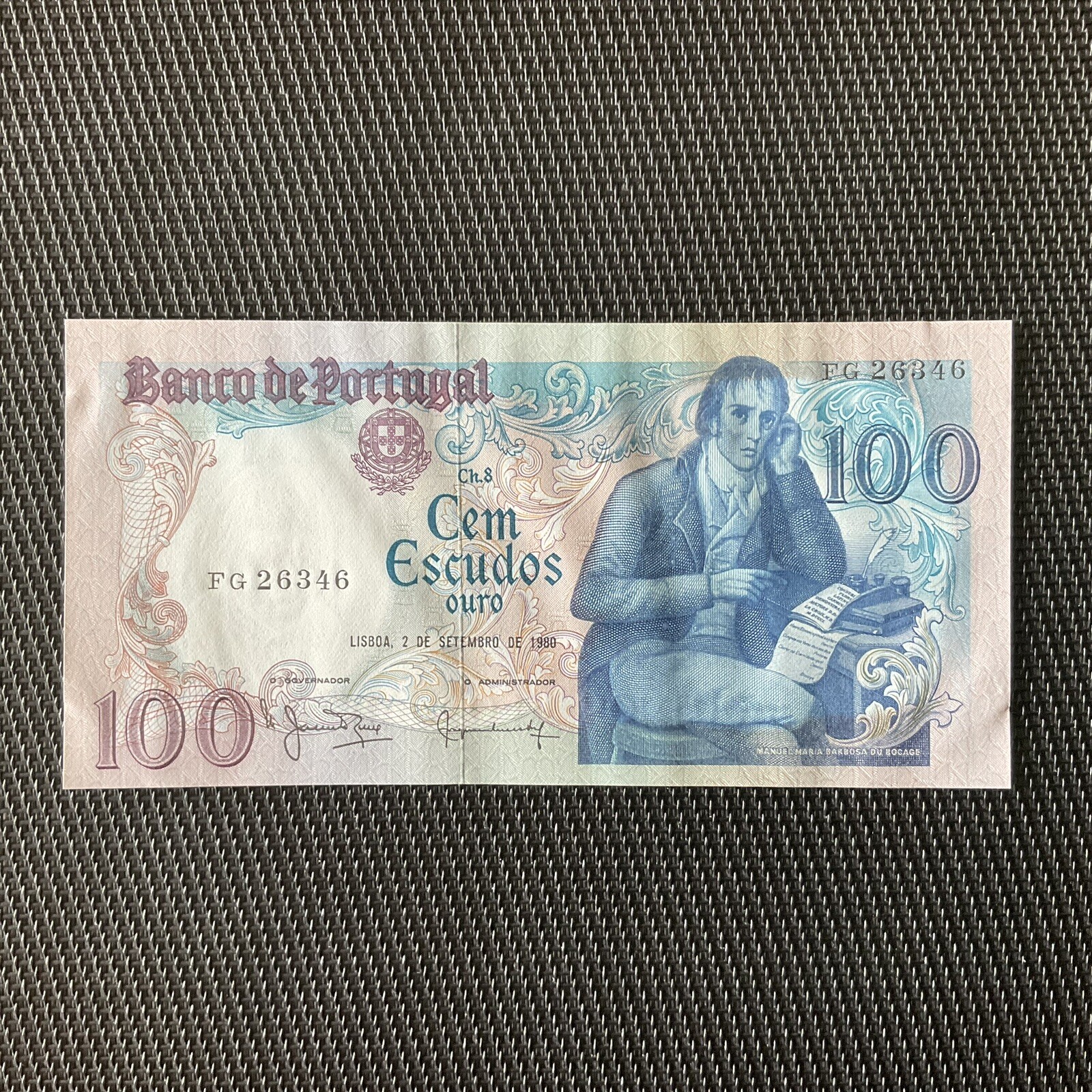 PORTUGAL: 100 Escudos 02/09/1980, Pick 178a, Sign 4, SPL/AU 🔥