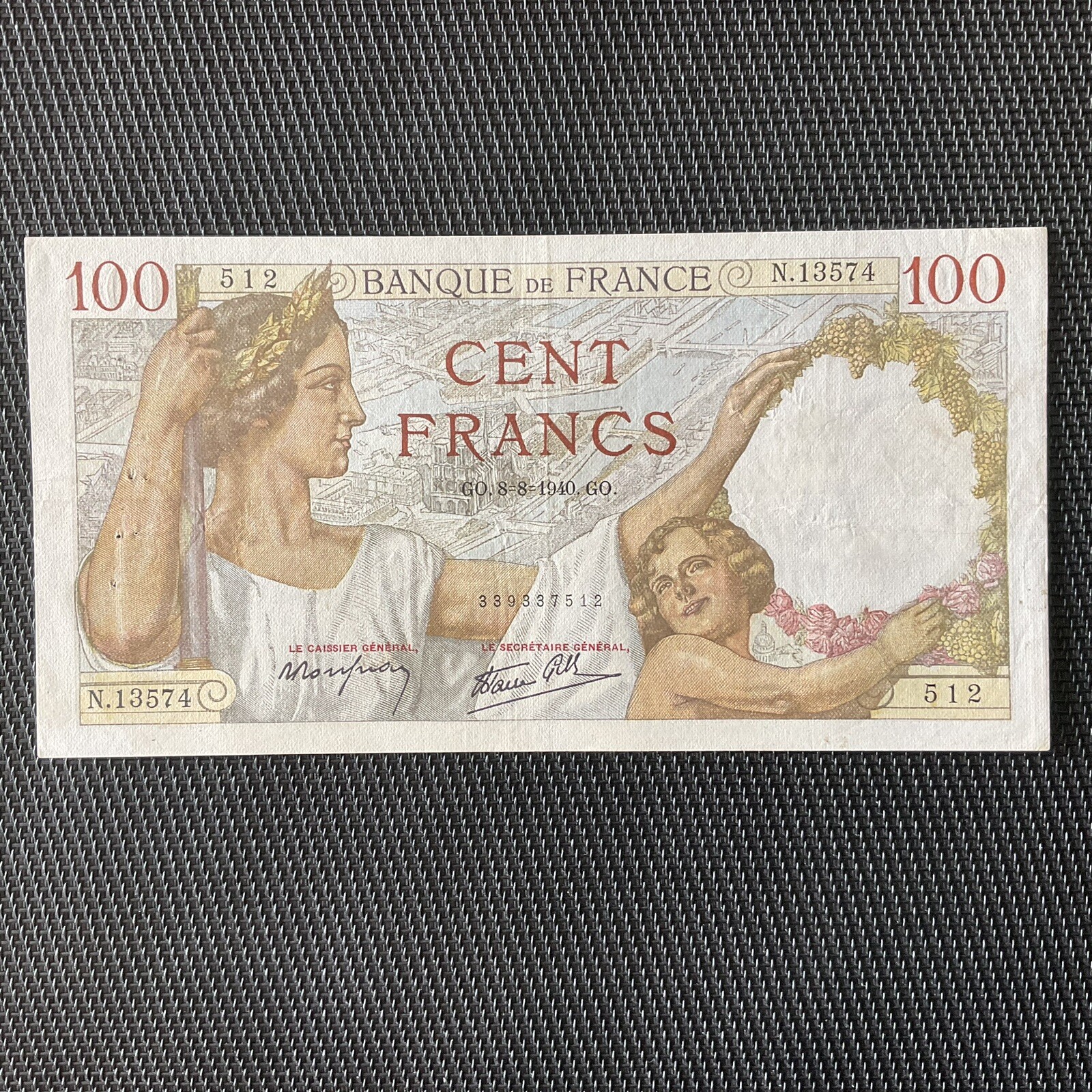 FRANCE: 100 Francs Sully 08/08/1940, F26-35, SUP/XF 🇫🇷