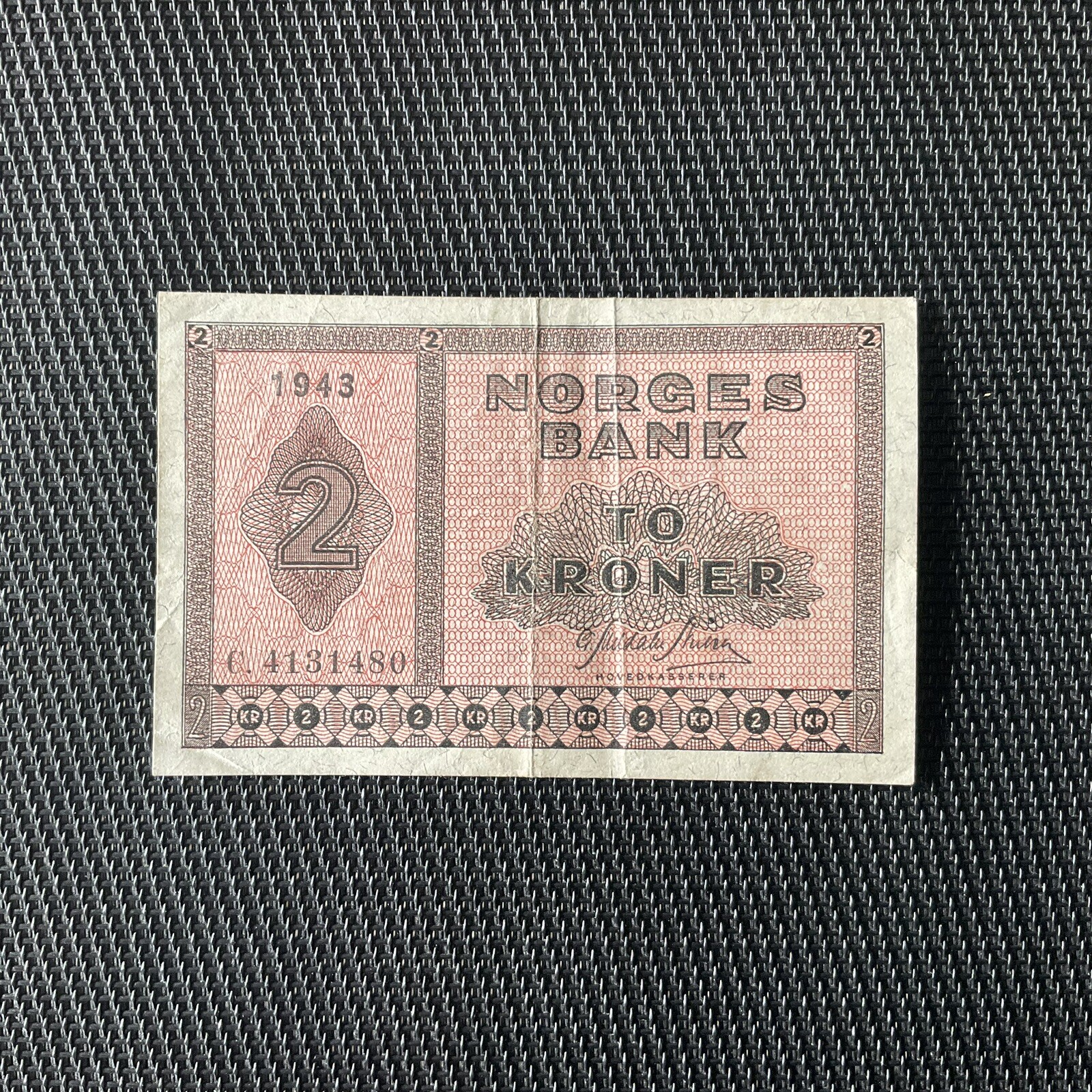 NORVÈGE: 2 Kroner 1943, Pick 16a1, TTB/VF 💥