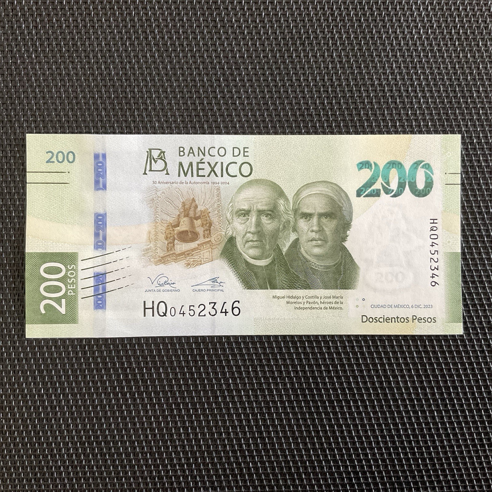 MEXIQUE: 200 Pesos 23/08/2022, Pick 135, NEUF/UNC 🔥
