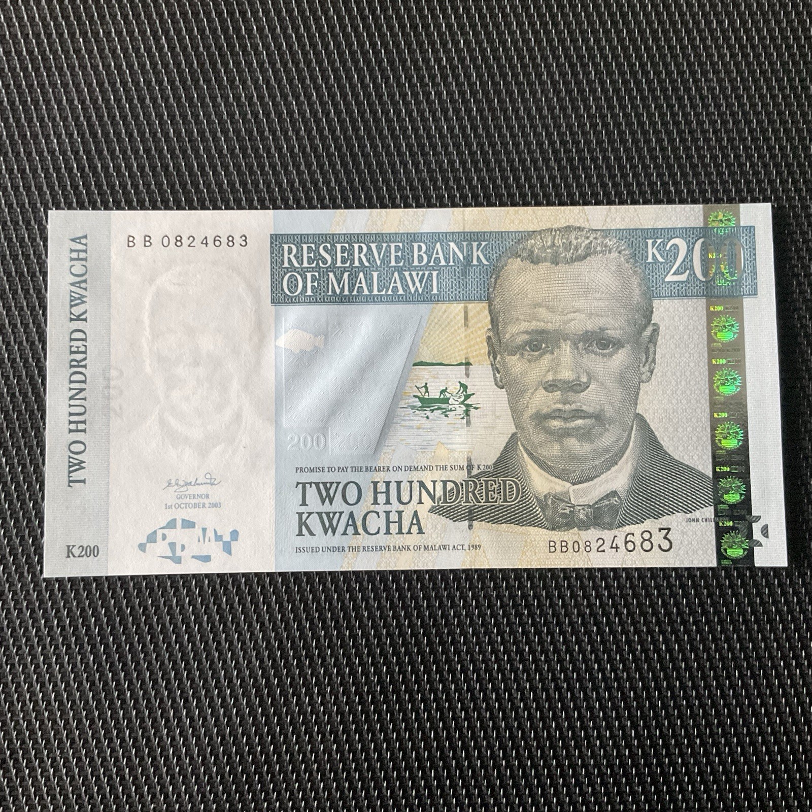 MALAWI: 200 Kwatcha 01/10/2003, Pick 47b, NEUF/UNC 🌐