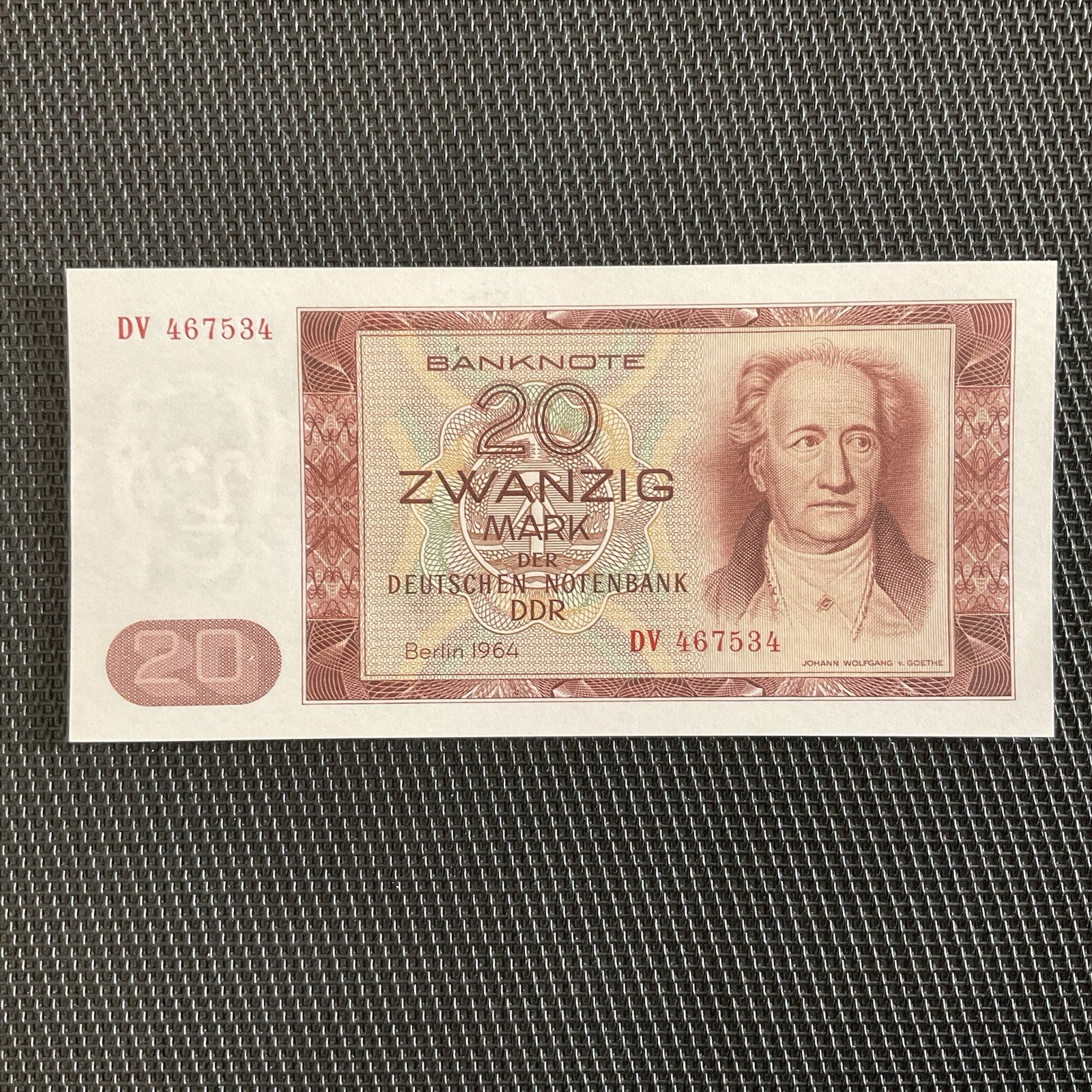 ALLEMAGNE DE L’EST: 20 Mark 1964, Pick 24, NEUF/UNC 🌐