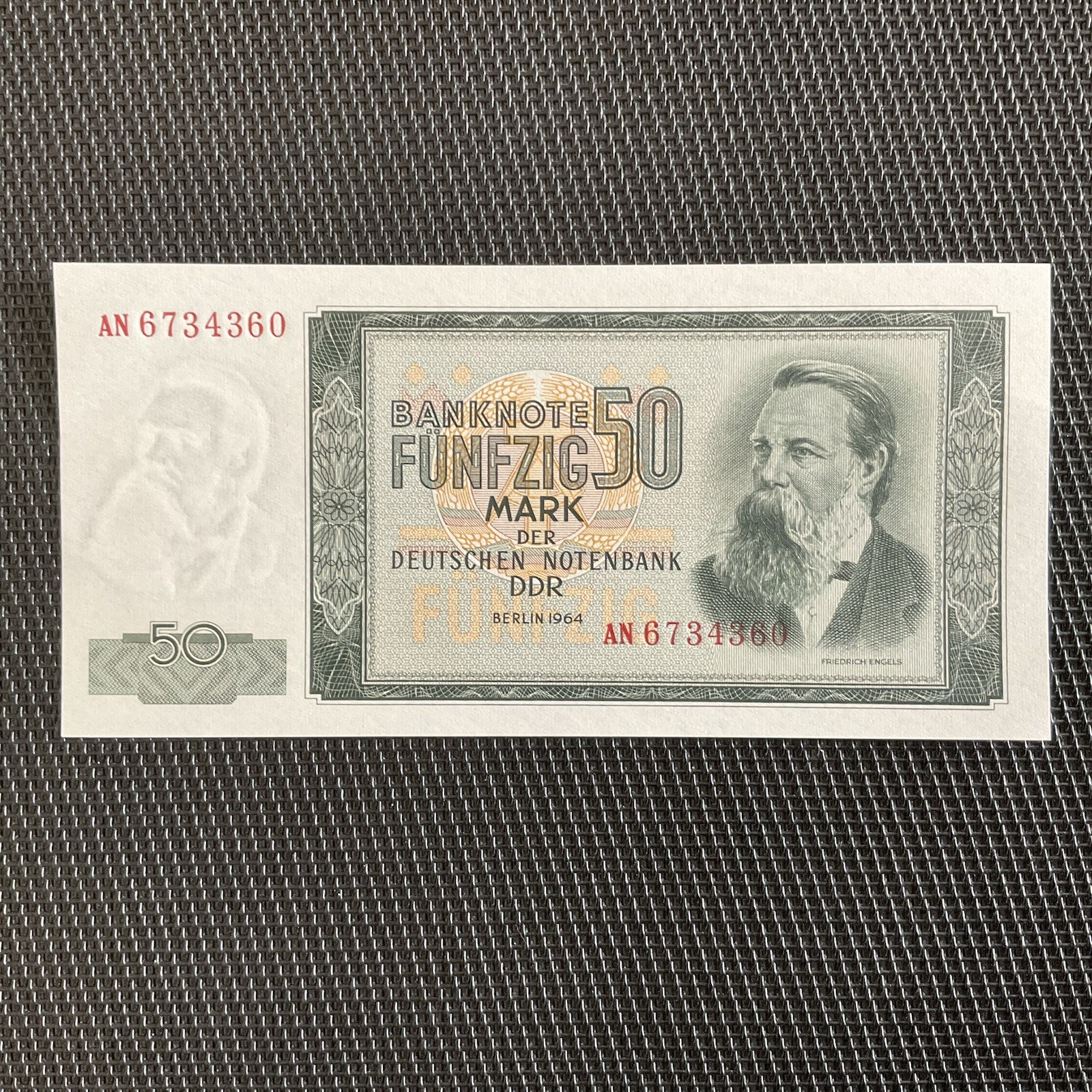 ALLEMAGNE DE L’EST: 50 Mark 1964, Pick 25, NEUF/UNC 🌐