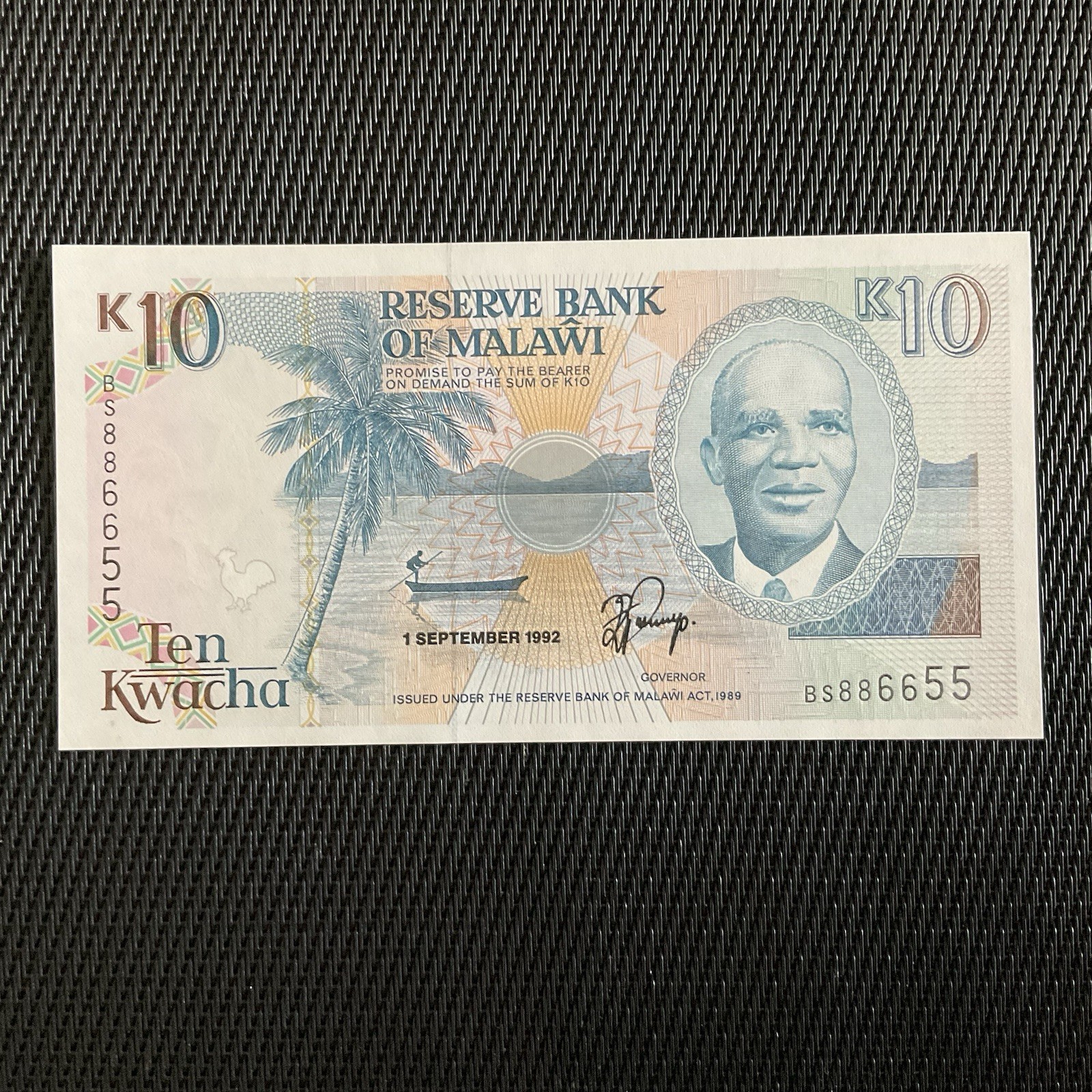 MALAWI: 10 Kwacha 01/09/1992, Pick 25b, NEUF/UNC 🌐