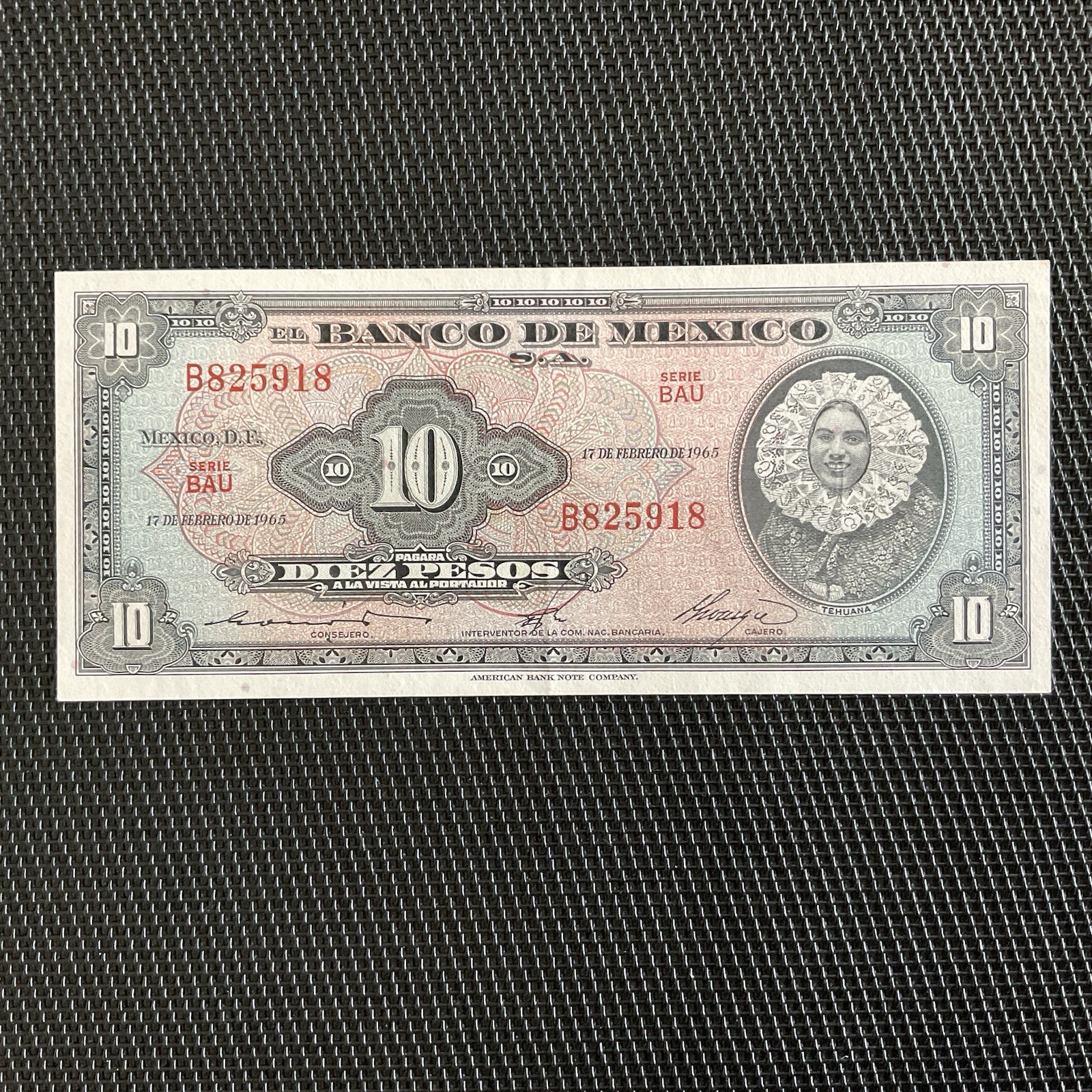 MEXIQUE: 10 Pesos 17/02/1965, Pick 58k, SPL/AU 🌐